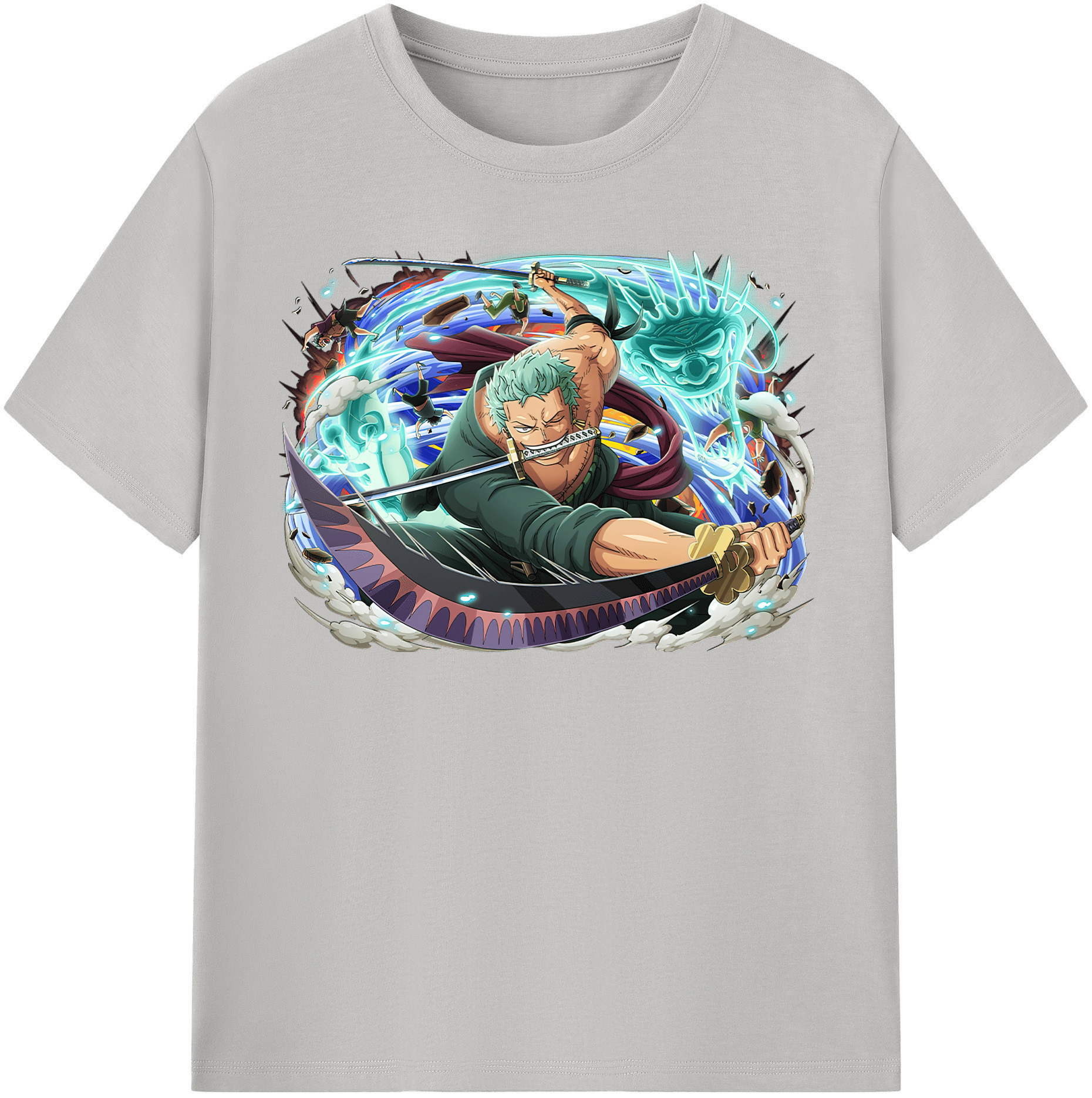 ワンピース ロロノア・ゾロ ONE PIECE Roronoa Zoro レディースカジュアルプリントTシャツ（綿100％）