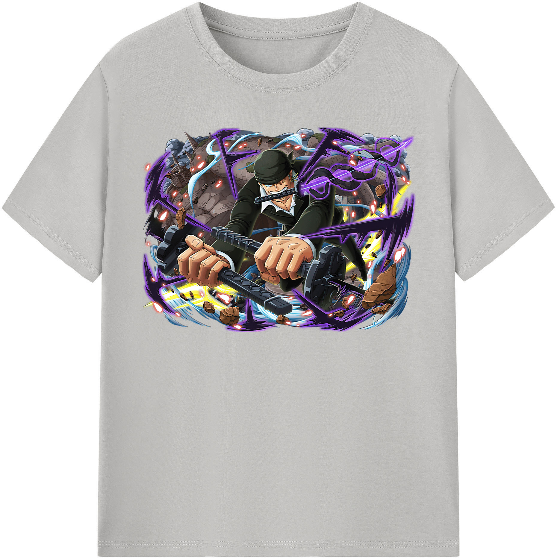 ワンピース ロロノア・ゾロ ONE PIECE Roronoa Zoro レディースカジュアルプリントTシャツ（綿100％）