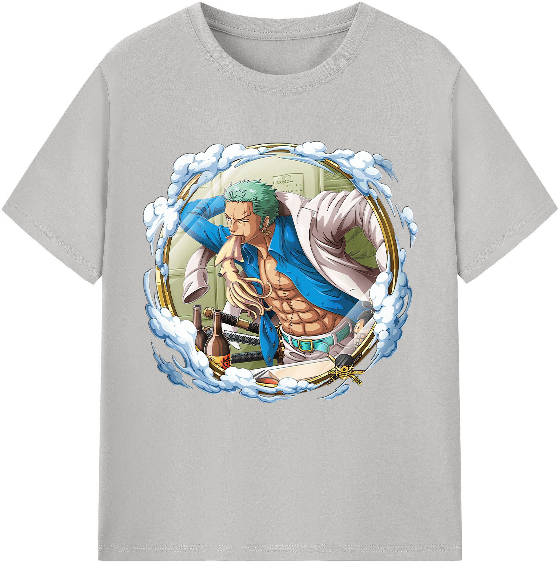 ワンピース ロロノア・ゾロ ONE PIECE Roronoa Zoro レディースカジュアルプリントTシャツ（綿100％）