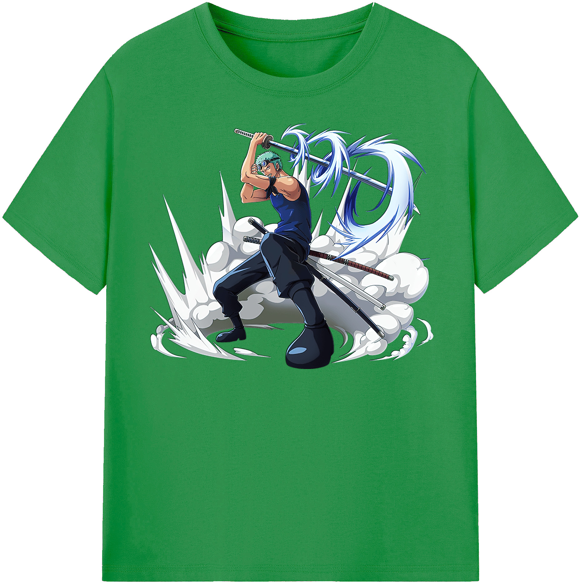 ワンピース ロロノア・ゾロ ONE PIECE Roronoa Zoro レディースカジュアルプリントTシャツ（綿100％）