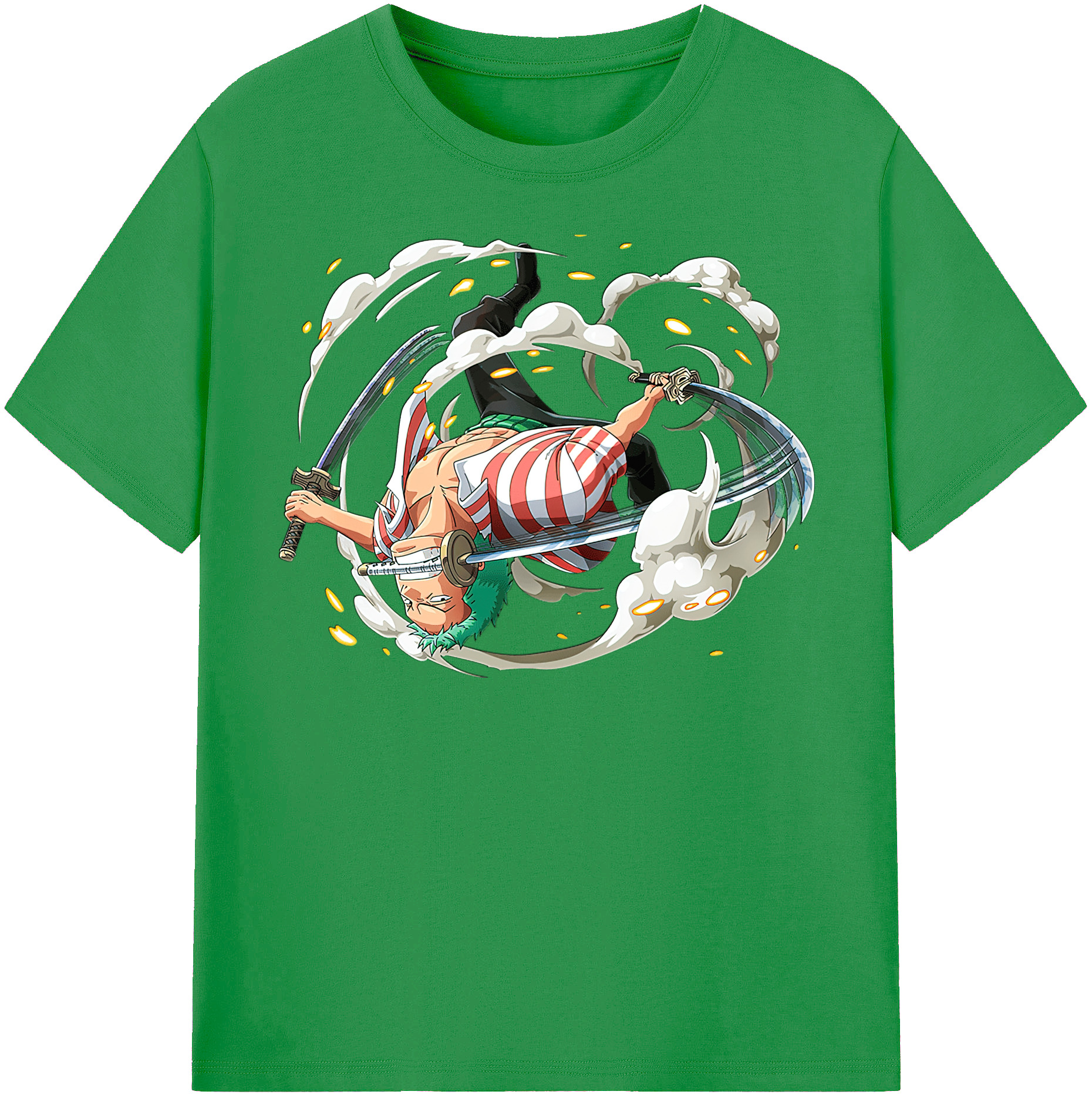 ワンピース ロロノア・ゾロ ONE PIECE Roronoa Zoro レディースカジュアルプリントTシャツ（綿100％）