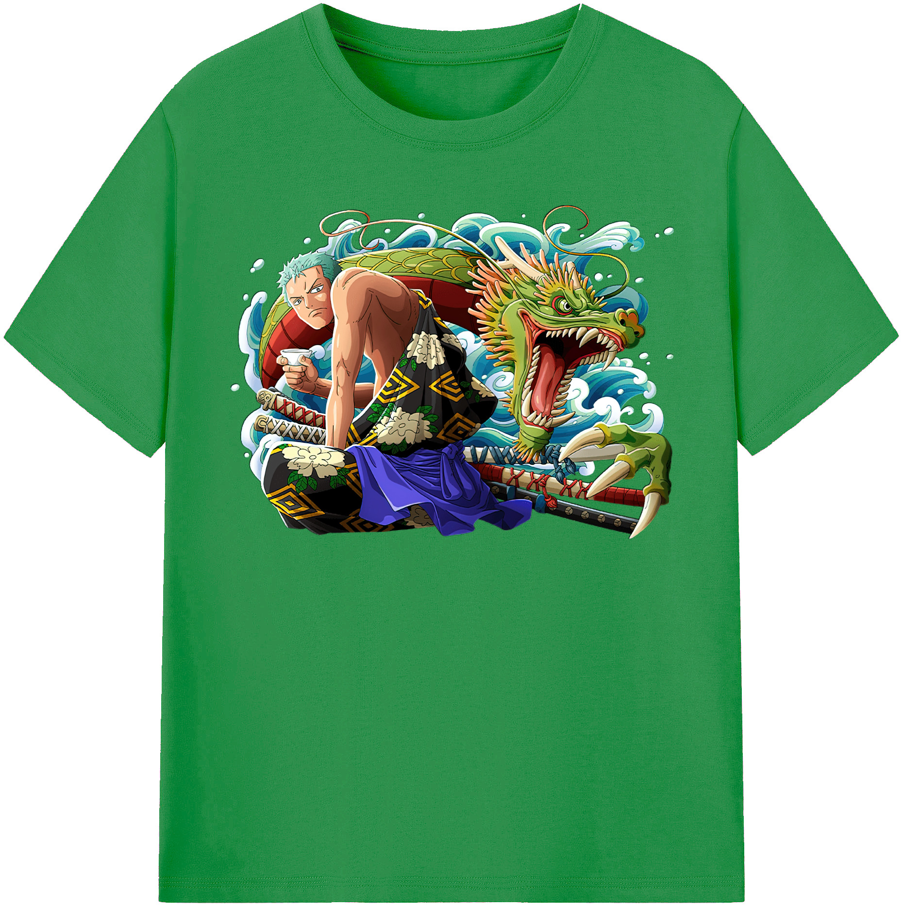 ワンピース ロロノア・ゾロ ONE PIECE Roronoa Zoro レディースカジュアルプリントTシャツ（綿100％）