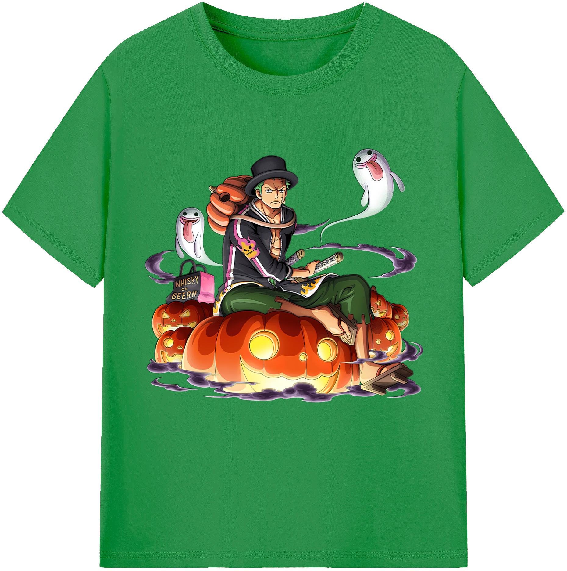 ワンピース ロロノア・ゾロ ONE PIECE Roronoa Zoro レディースカジュアルプリントTシャツ（綿100％）