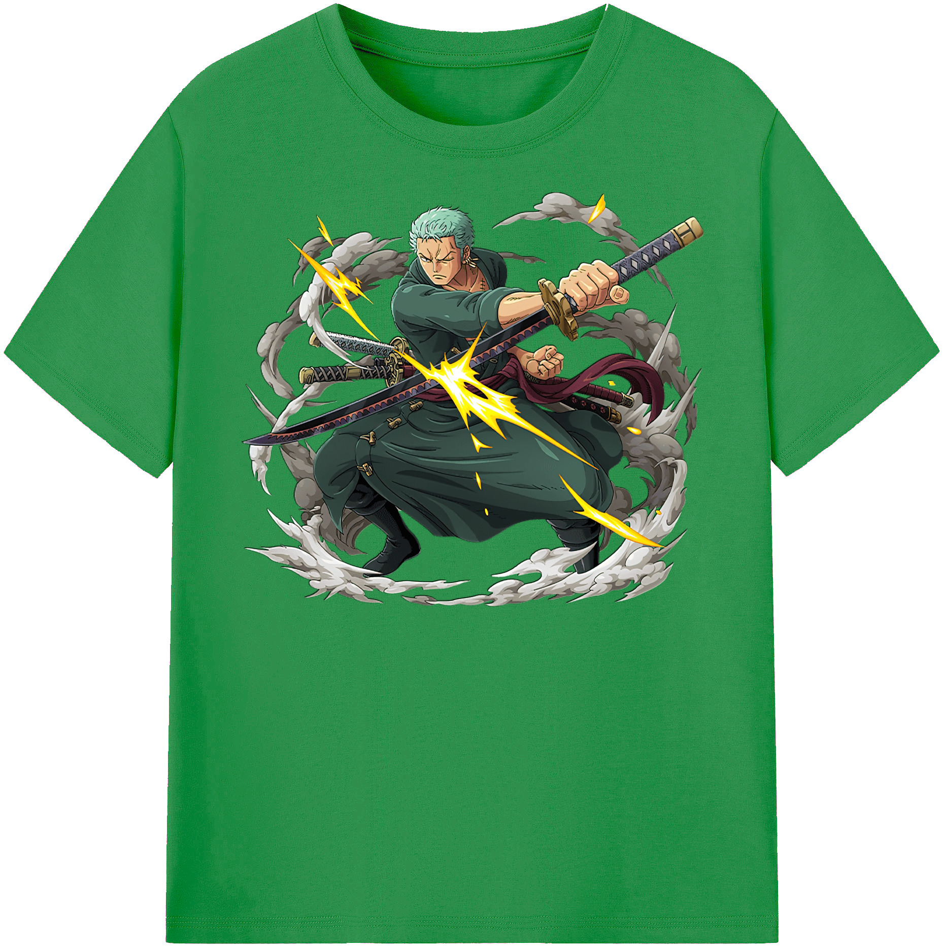 ワンピース ロロノア・ゾロ ONE PIECE Roronoa Zoro レディースカジュアルプリントTシャツ（綿100％）