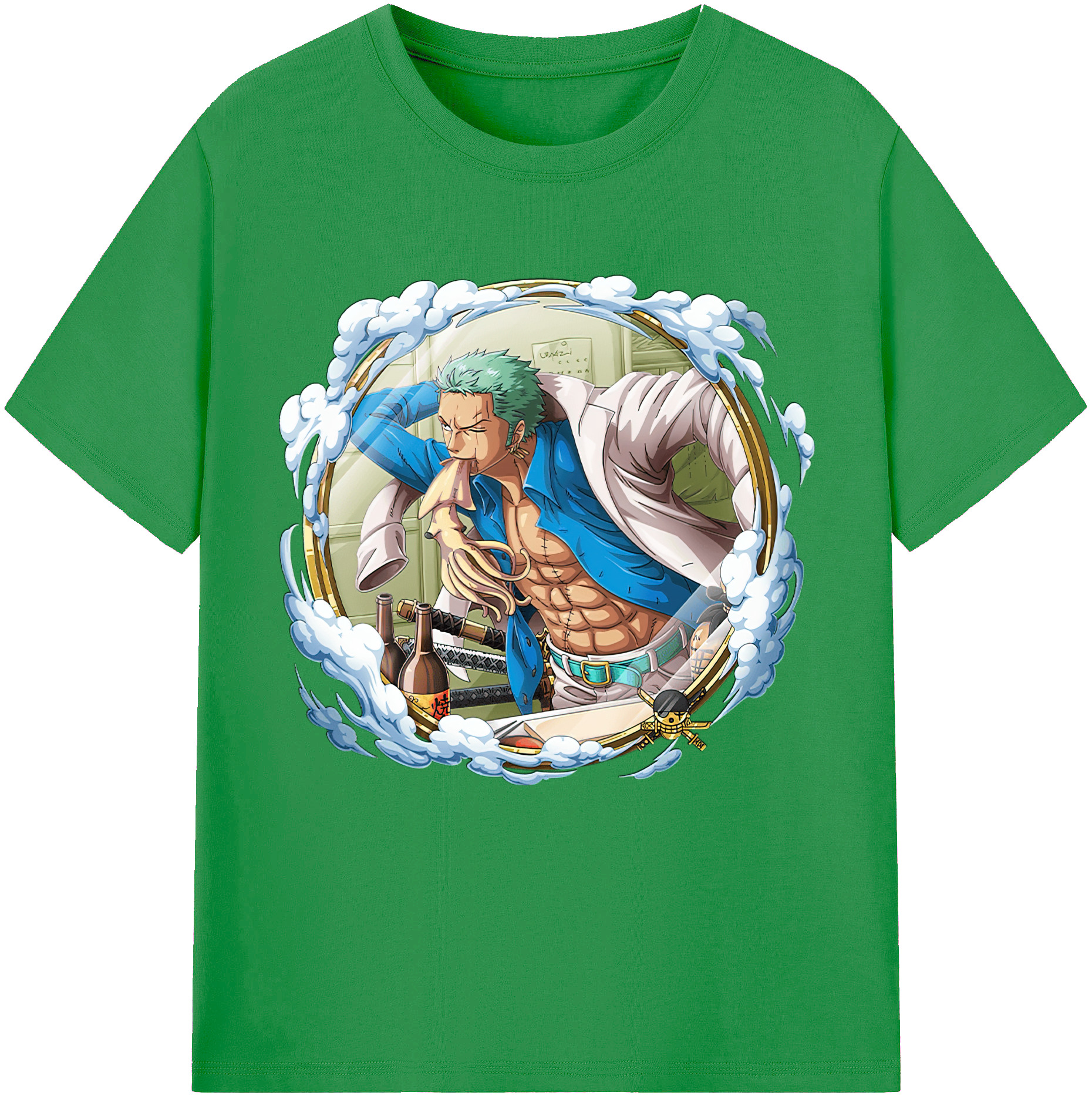 ワンピース ロロノア・ゾロ ONE PIECE Roronoa Zoro レディースカジュアルプリントTシャツ（綿100％）