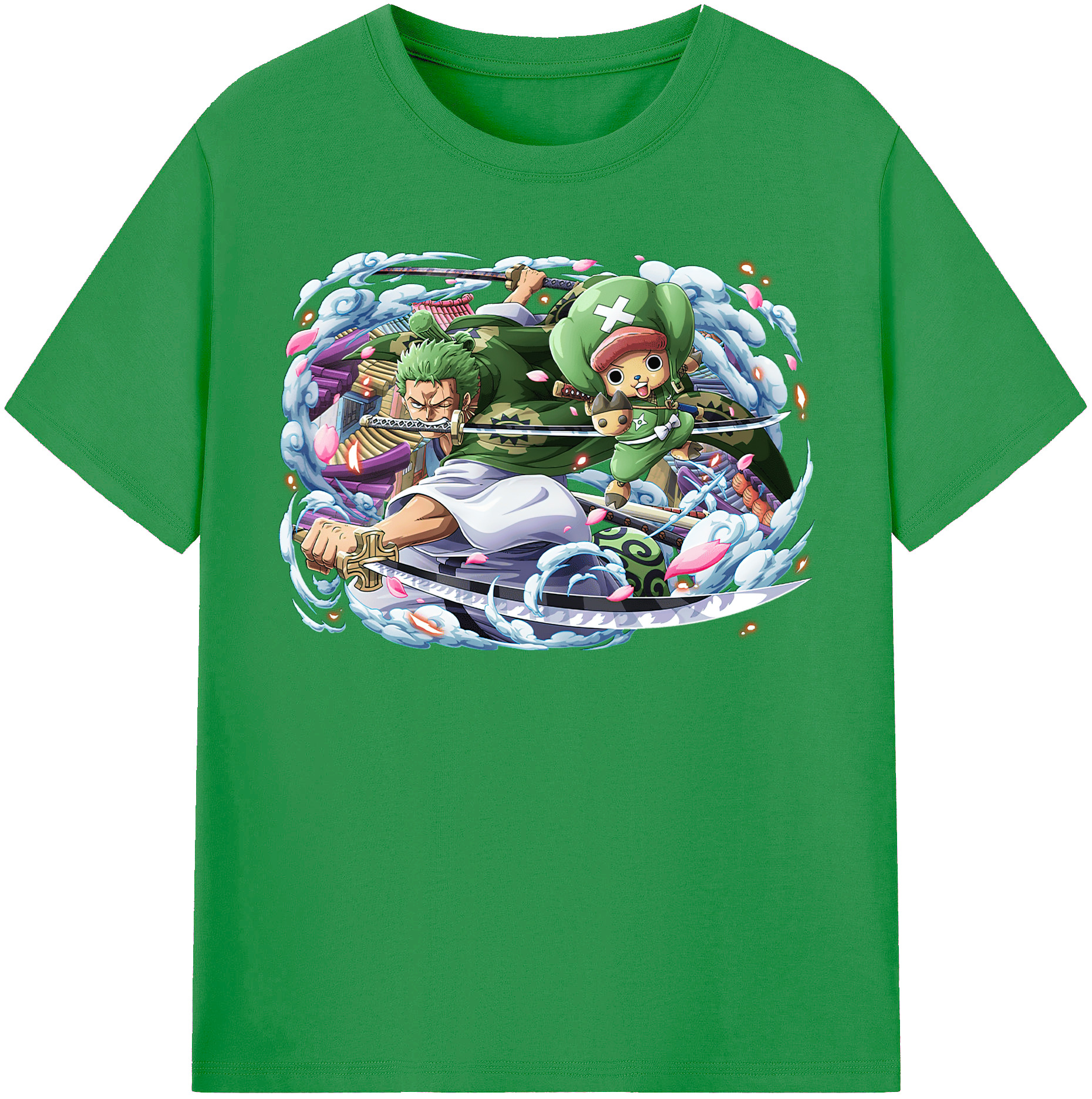 ワンピース ロロノア・ゾロ ONE PIECE Roronoa Zoro レディースカジュアルプリントTシャツ（綿100％）