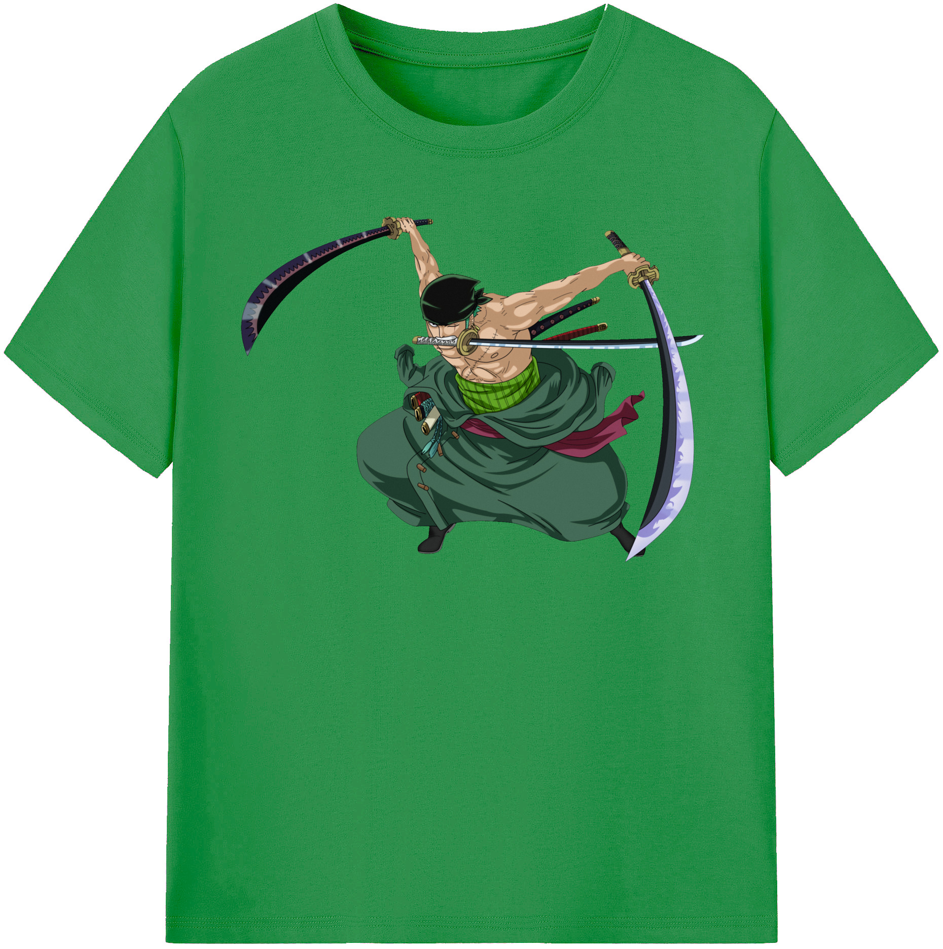 ワンピース ロロノア・ゾロ ONE PIECE Roronoa Zoro レディースカジュアルプリントTシャツ（綿100％）