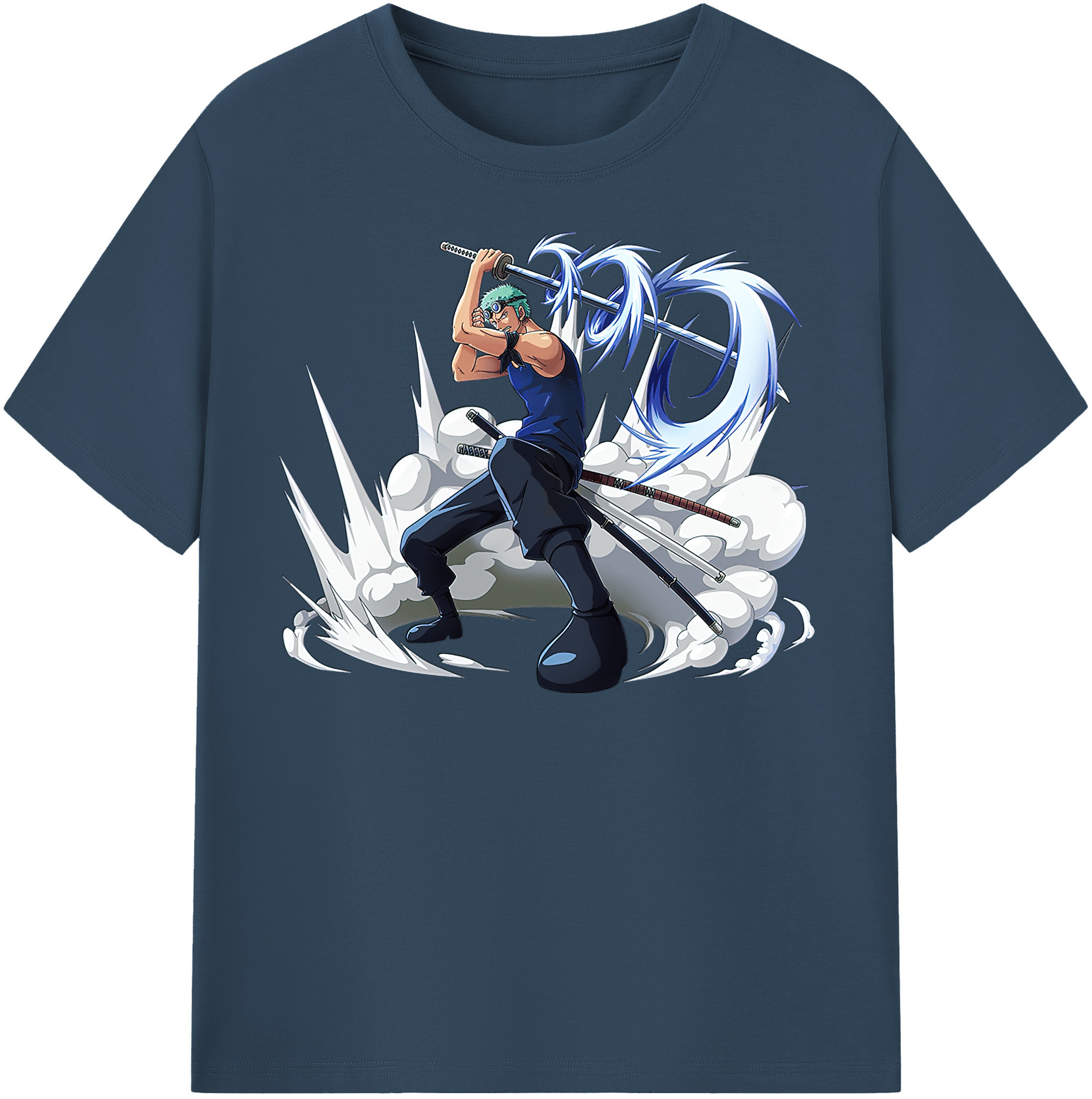 ワンピース ロロノア・ゾロ ONE PIECE Roronoa Zoro レディースカジュアルプリントTシャツ（綿100％）