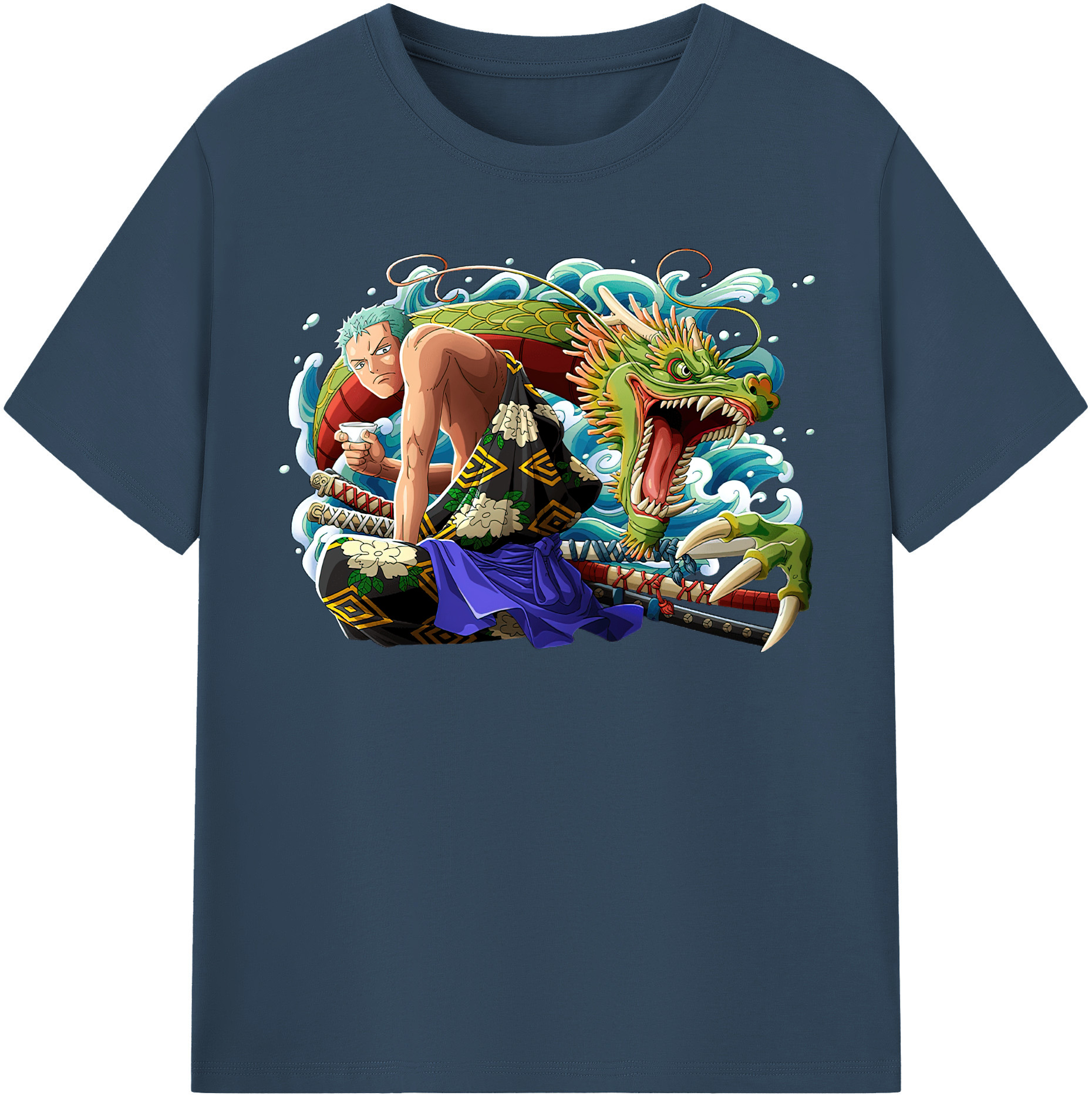 ワンピース ロロノア・ゾロ ONE PIECE Roronoa Zoro レディースカジュアルプリントTシャツ（綿100％）