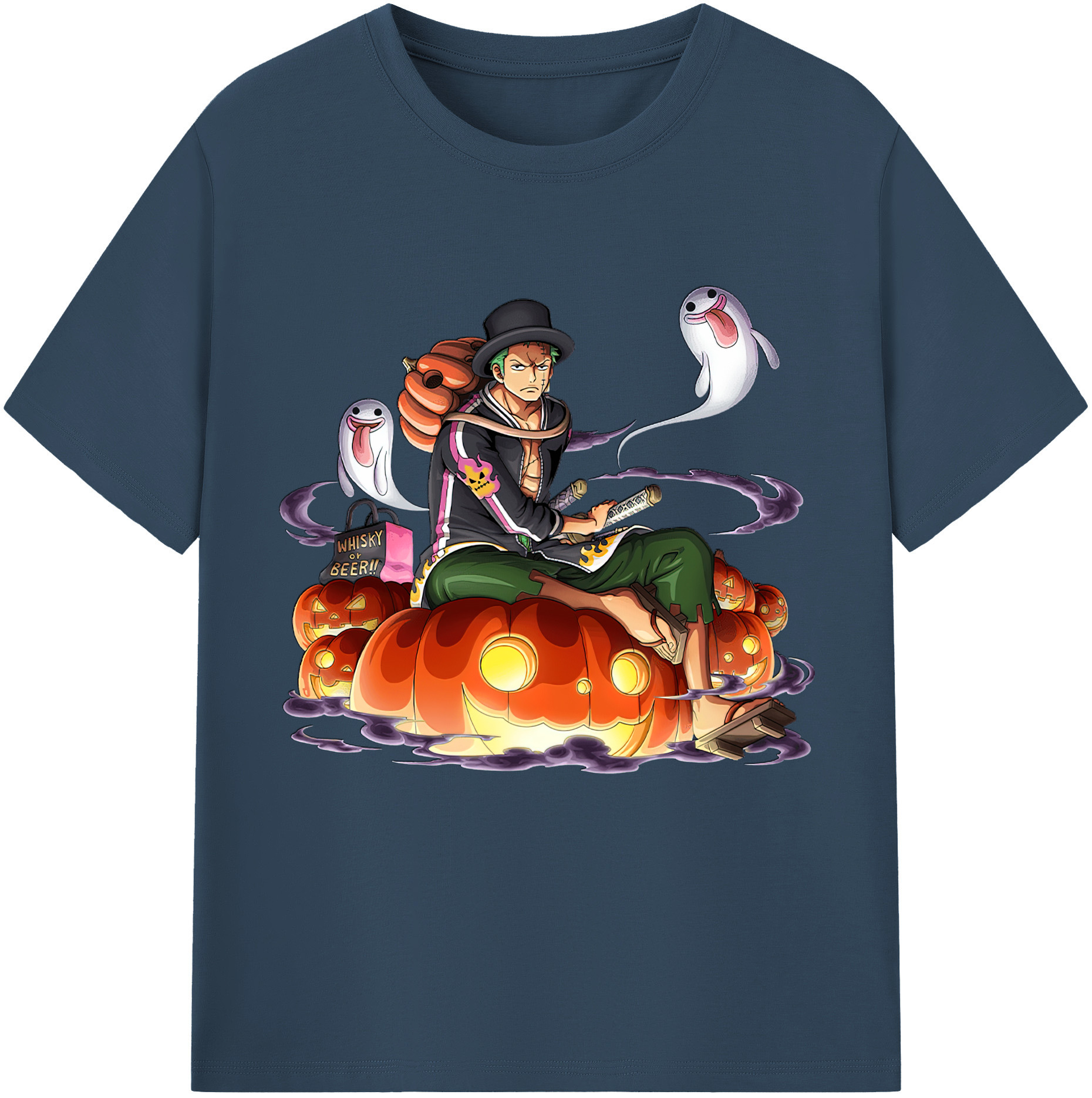 ワンピース ロロノア・ゾロ ONE PIECE Roronoa Zoro レディースカジュアルプリントTシャツ（綿100％）