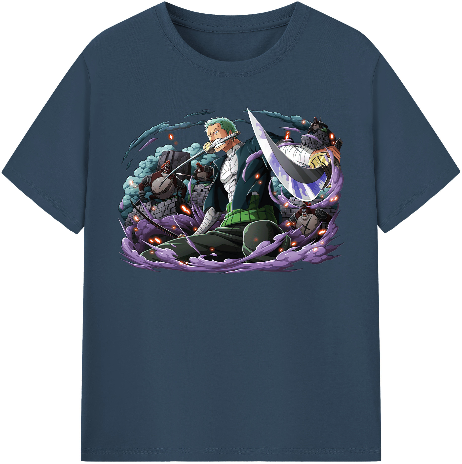 ワンピース ロロノア・ゾロ ONE PIECE Roronoa Zoro レディースカジュアルプリントTシャツ（綿100％）