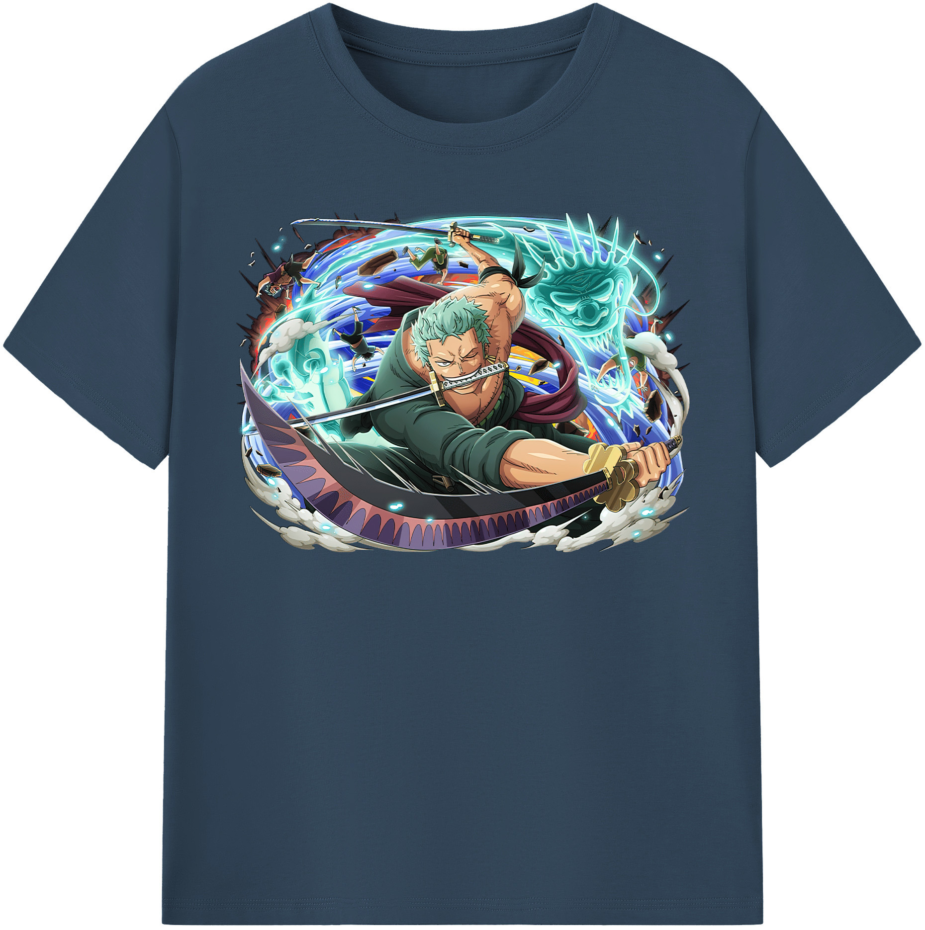 ワンピース ロロノア・ゾロ ONE PIECE Roronoa Zoro レディースカジュアルプリントTシャツ（綿100％）