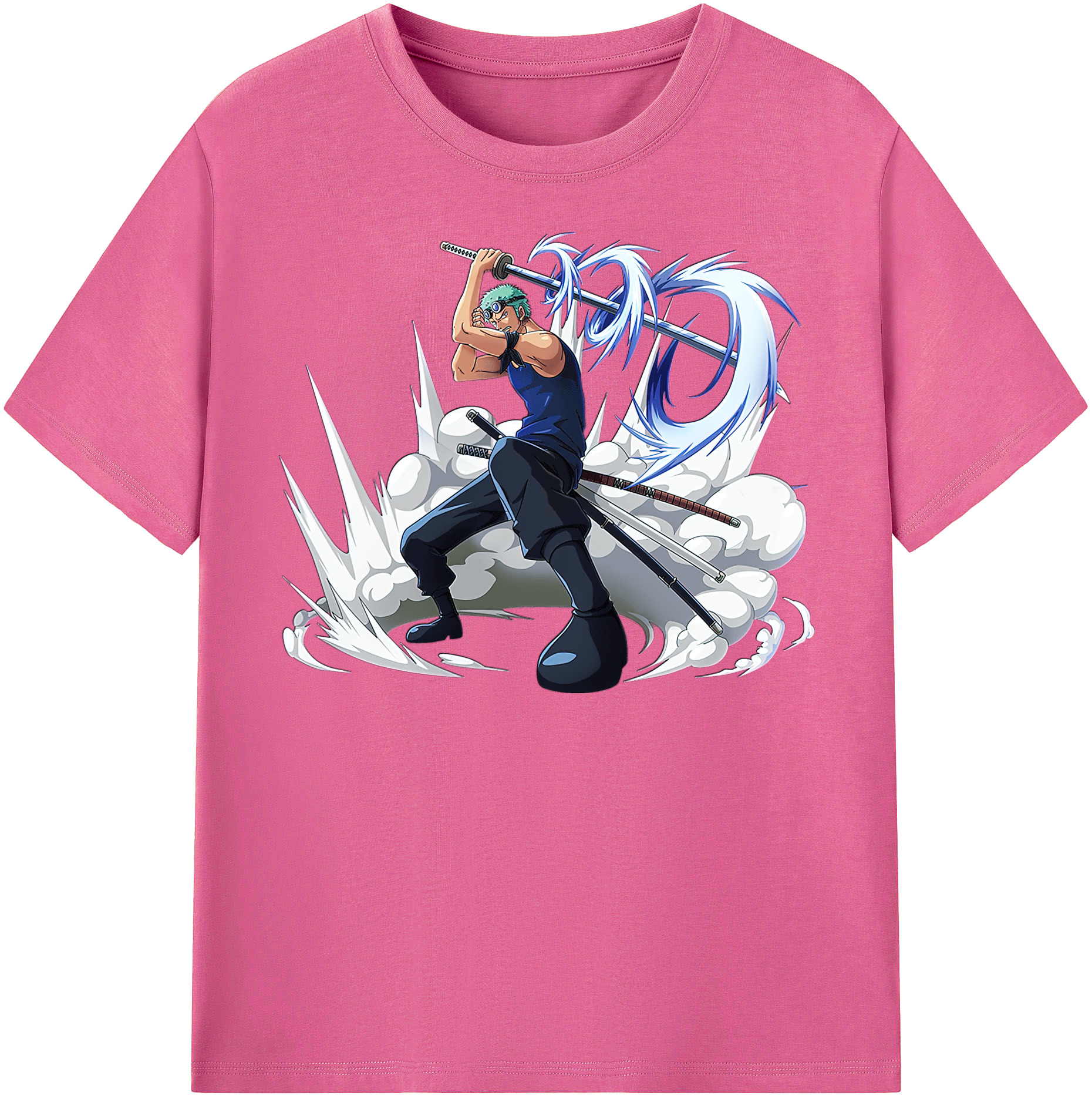 ワンピース ロロノア・ゾロ ONE PIECE Roronoa Zoro レディースカジュアルプリントTシャツ（綿100％）