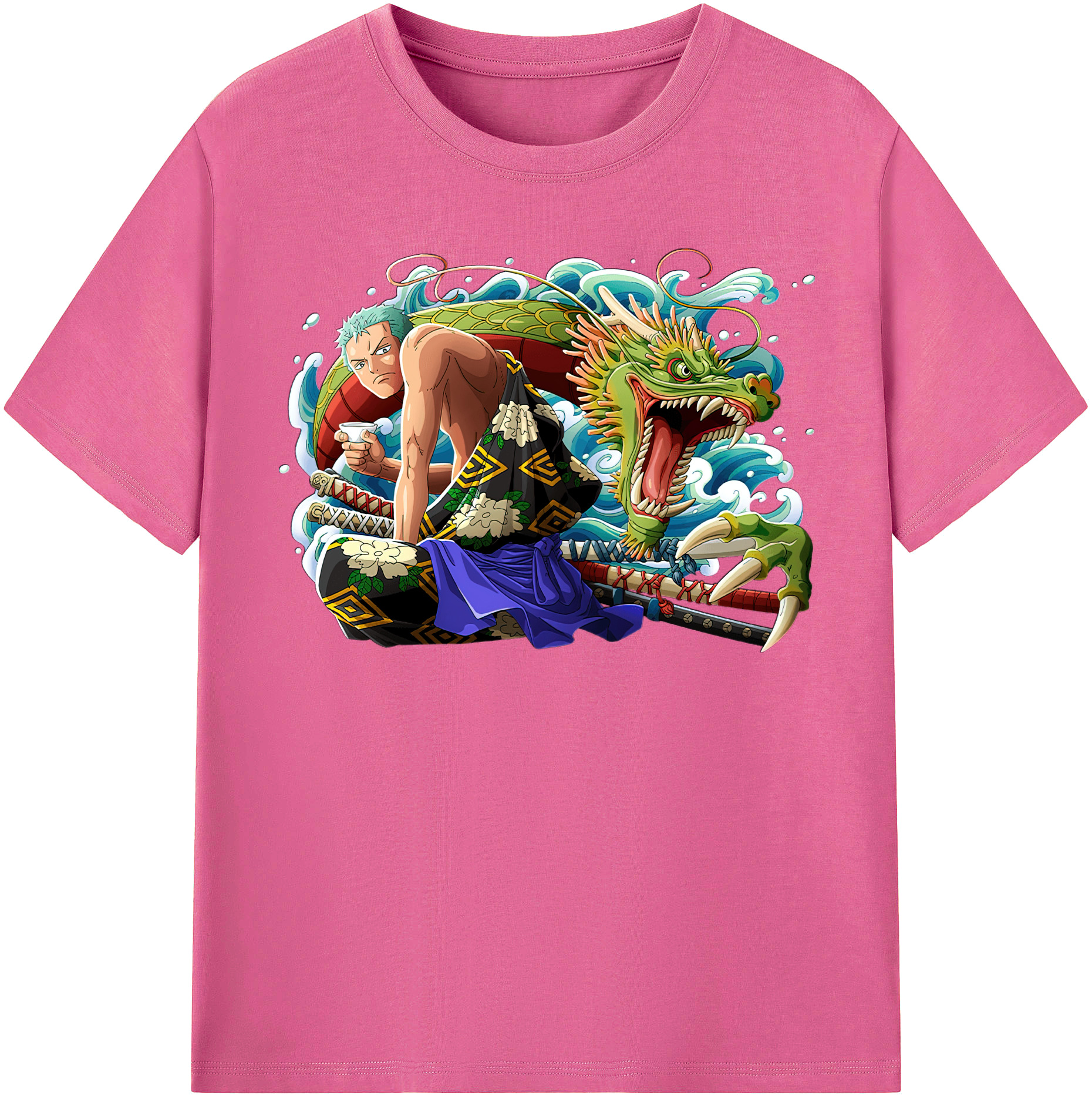 ワンピース ロロノア・ゾロ ONE PIECE Roronoa Zoro レディースカジュアルプリントTシャツ（綿100％）