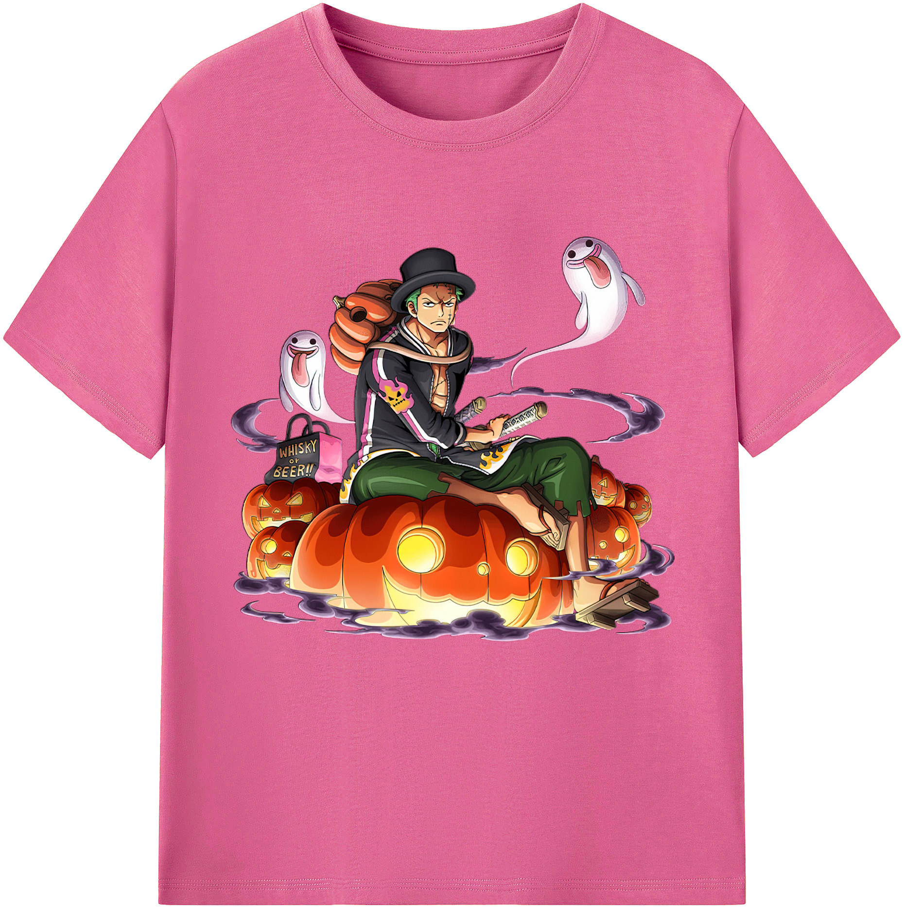 ワンピース ロロノア・ゾロ ONE PIECE Roronoa Zoro レディースカジュアルプリントTシャツ（綿100％）