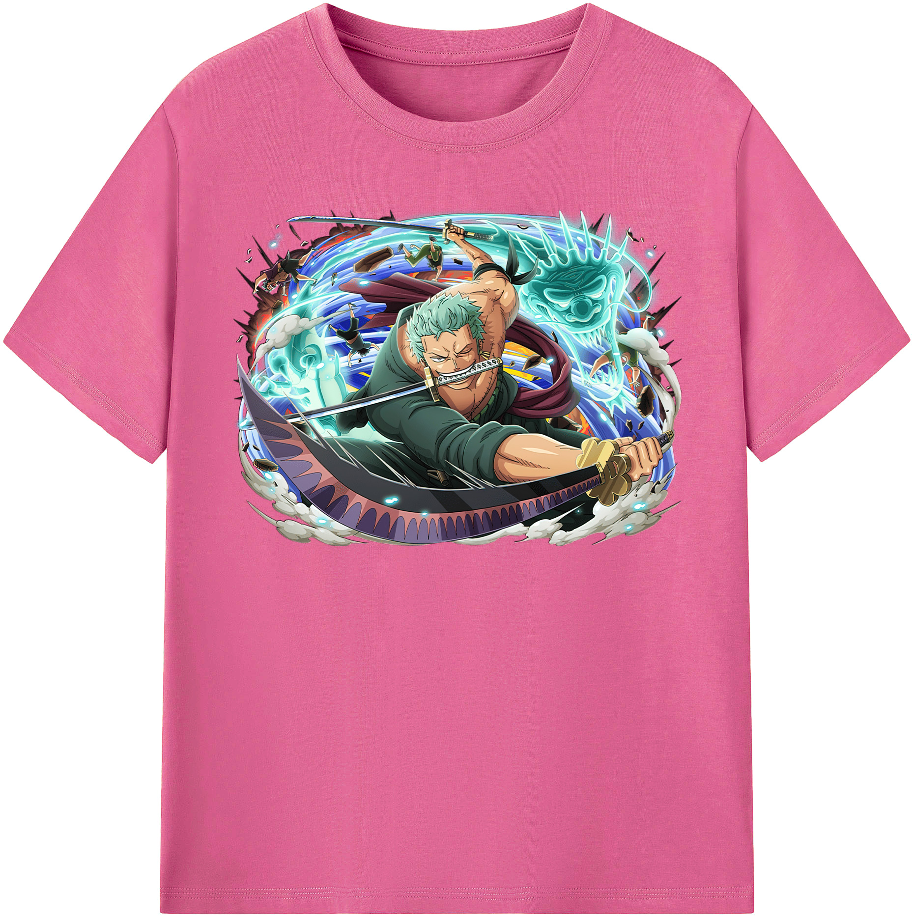 ワンピース ロロノア・ゾロ ONE PIECE Roronoa Zoro レディースカジュアルプリントTシャツ（綿100％）