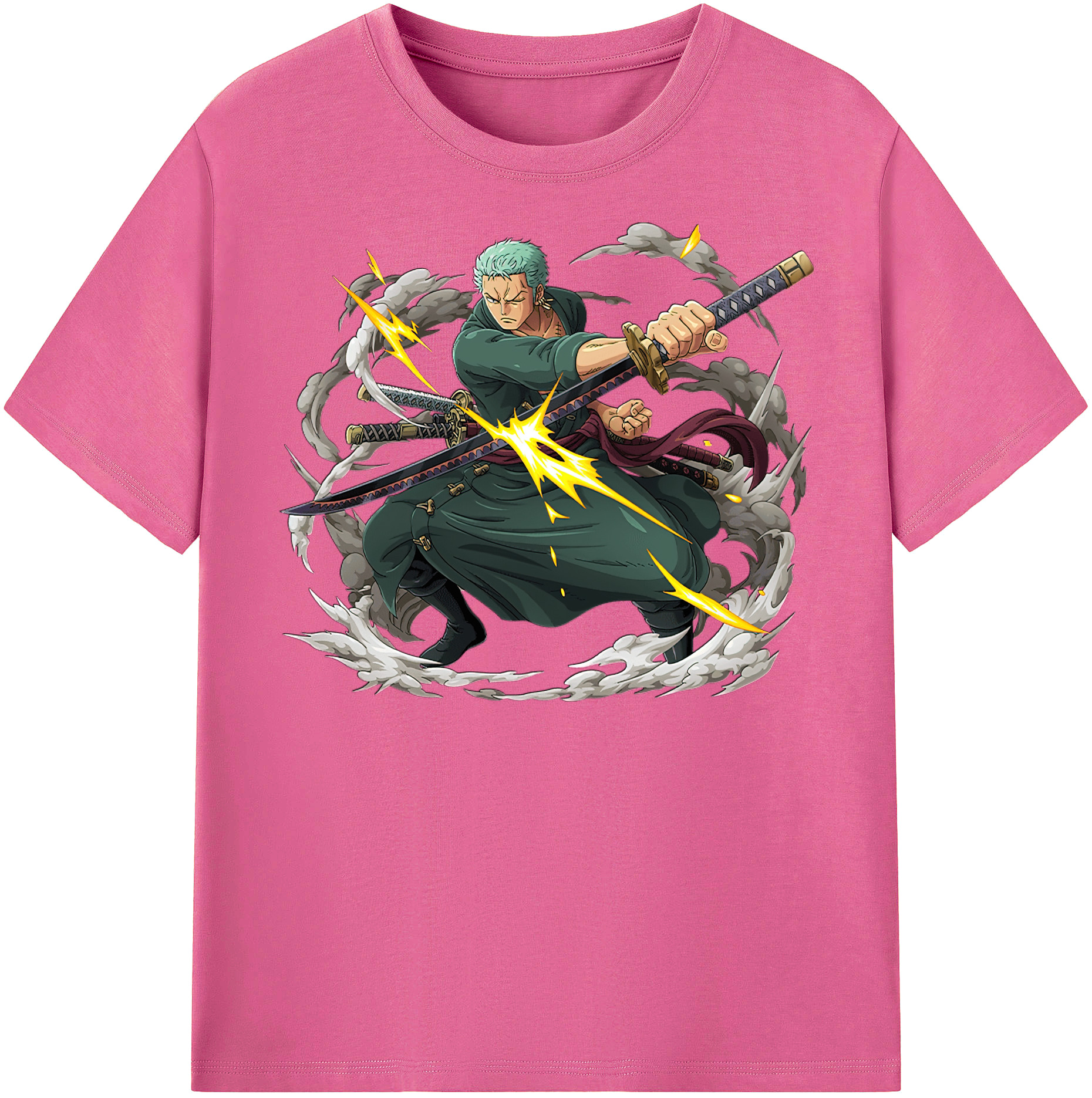 ワンピース ロロノア・ゾロ ONE PIECE Roronoa Zoro レディースカジュアルプリントTシャツ（綿100％）