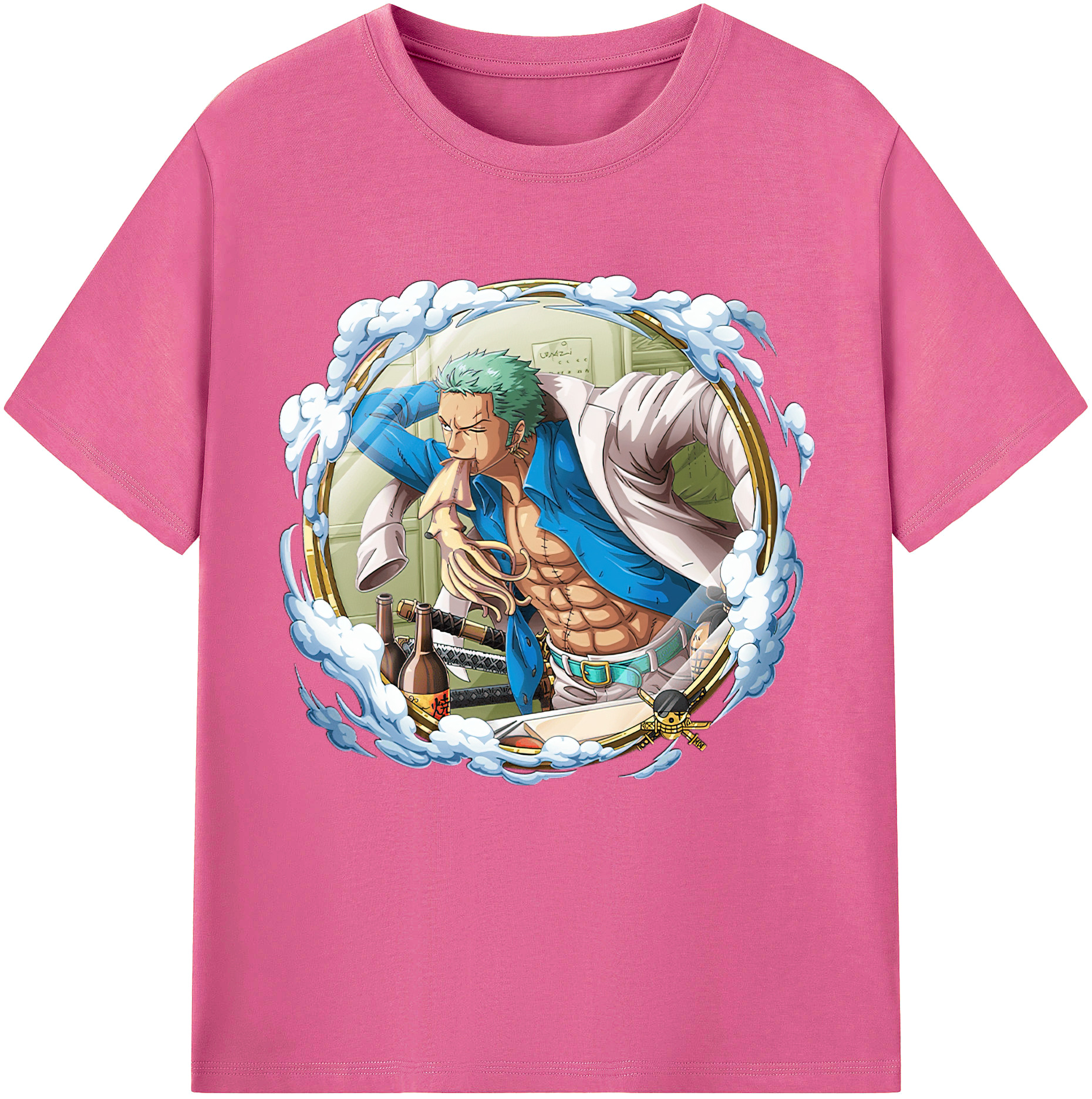ワンピース ロロノア・ゾロ ONE PIECE Roronoa Zoro レディースカジュアルプリントTシャツ（綿100％）