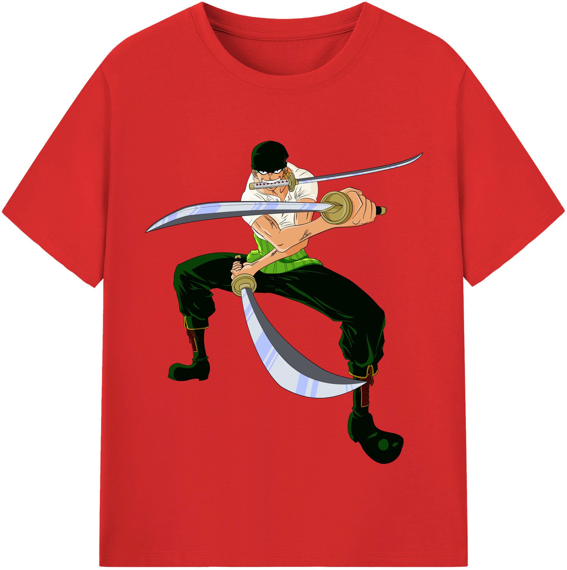 ワンピース ロロノア・ゾロ ONE PIECE Roronoa Zoro レディースカジュアルプリントTシャツ（綿100％）