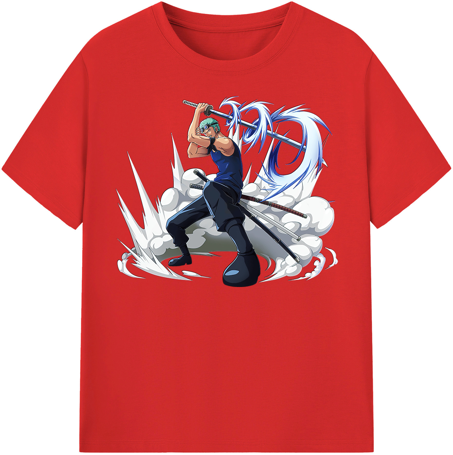 ワンピース ロロノア・ゾロ ONE PIECE Roronoa Zoro レディースカジュアルプリントTシャツ（綿100％）