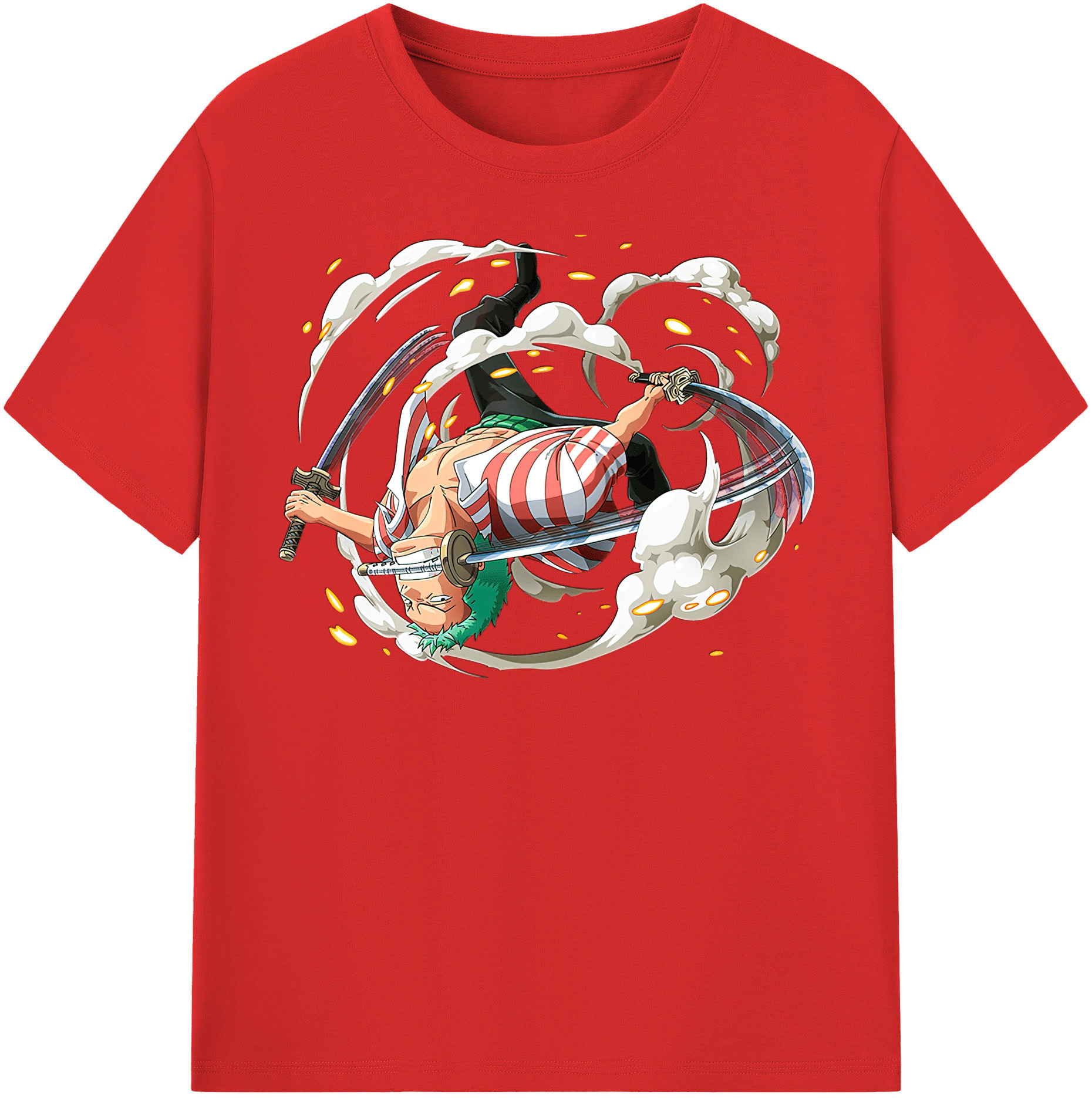 ワンピース ロロノア・ゾロ ONE PIECE Roronoa Zoro レディースカジュアルプリントTシャツ（綿100％）