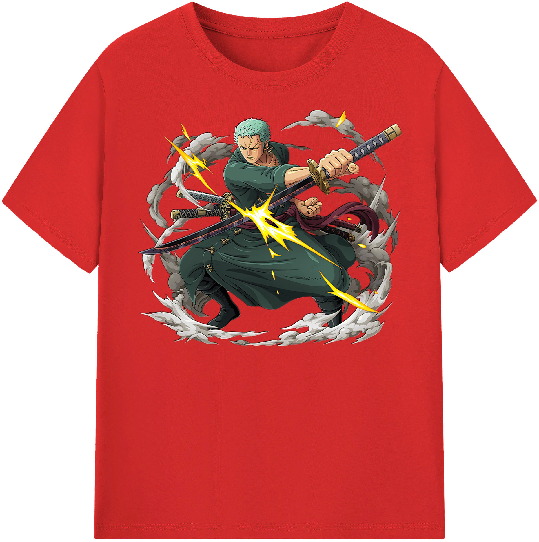 ワンピース ロロノア・ゾロ ONE PIECE Roronoa Zoro レディースカジュアルプリントTシャツ（綿100％）