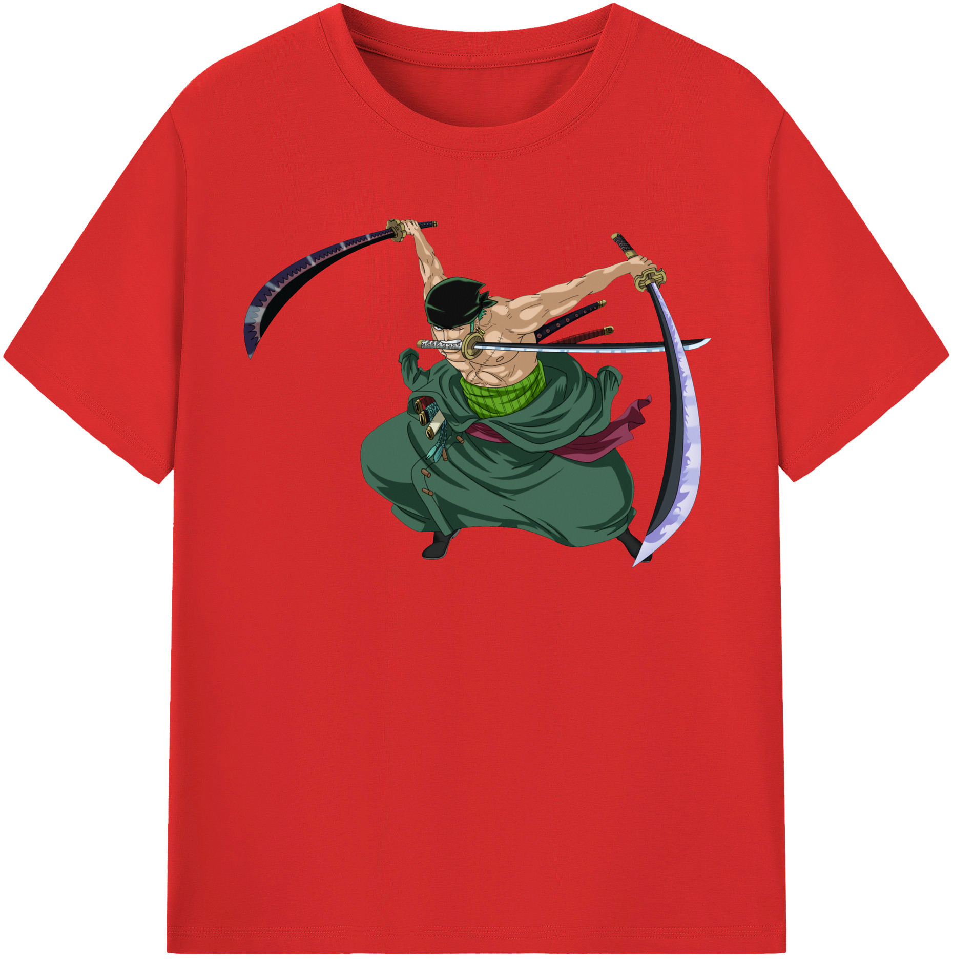 ワンピース ロロノア・ゾロ ONE PIECE Roronoa Zoro レディースカジュアルプリントTシャツ（綿100％）