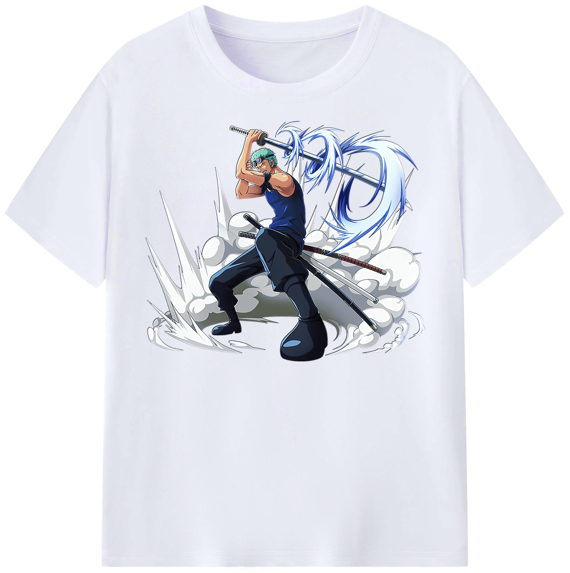 ワンピース ロロノア・ゾロ ONE PIECE Roronoa Zoro レディースカジュアルプリントTシャツ（綿100％）