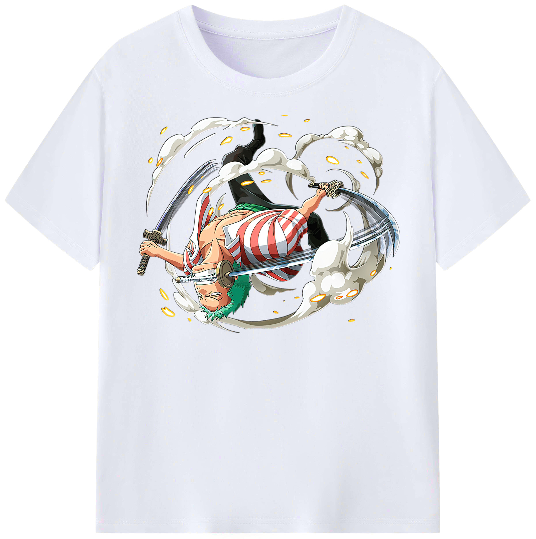 ワンピース ロロノア・ゾロ ONE PIECE Roronoa Zoro レディースカジュアルプリントTシャツ（綿100％）