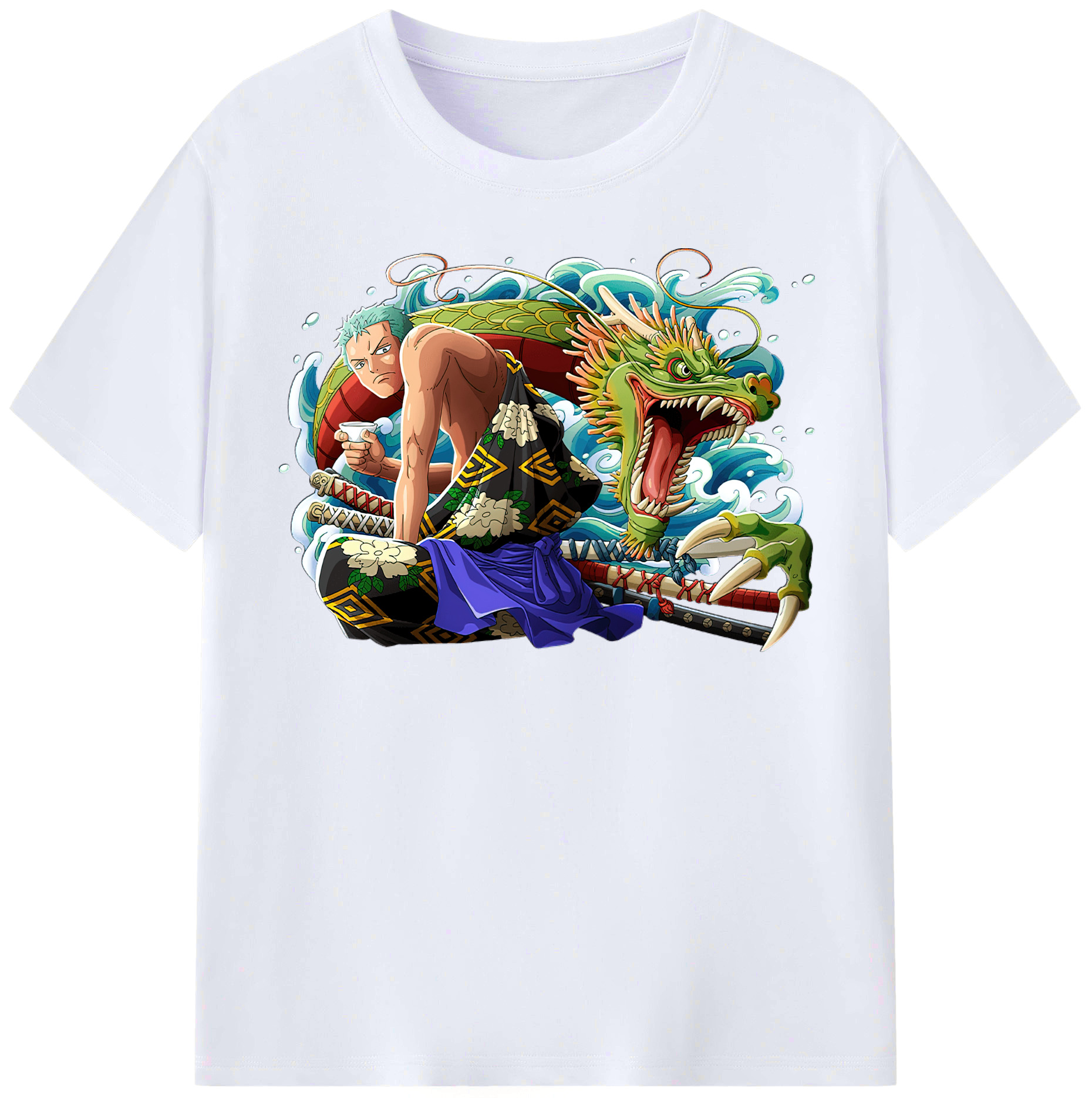 ワンピース ロロノア・ゾロ ONE PIECE Roronoa Zoro レディースカジュアルプリントTシャツ（綿100％）