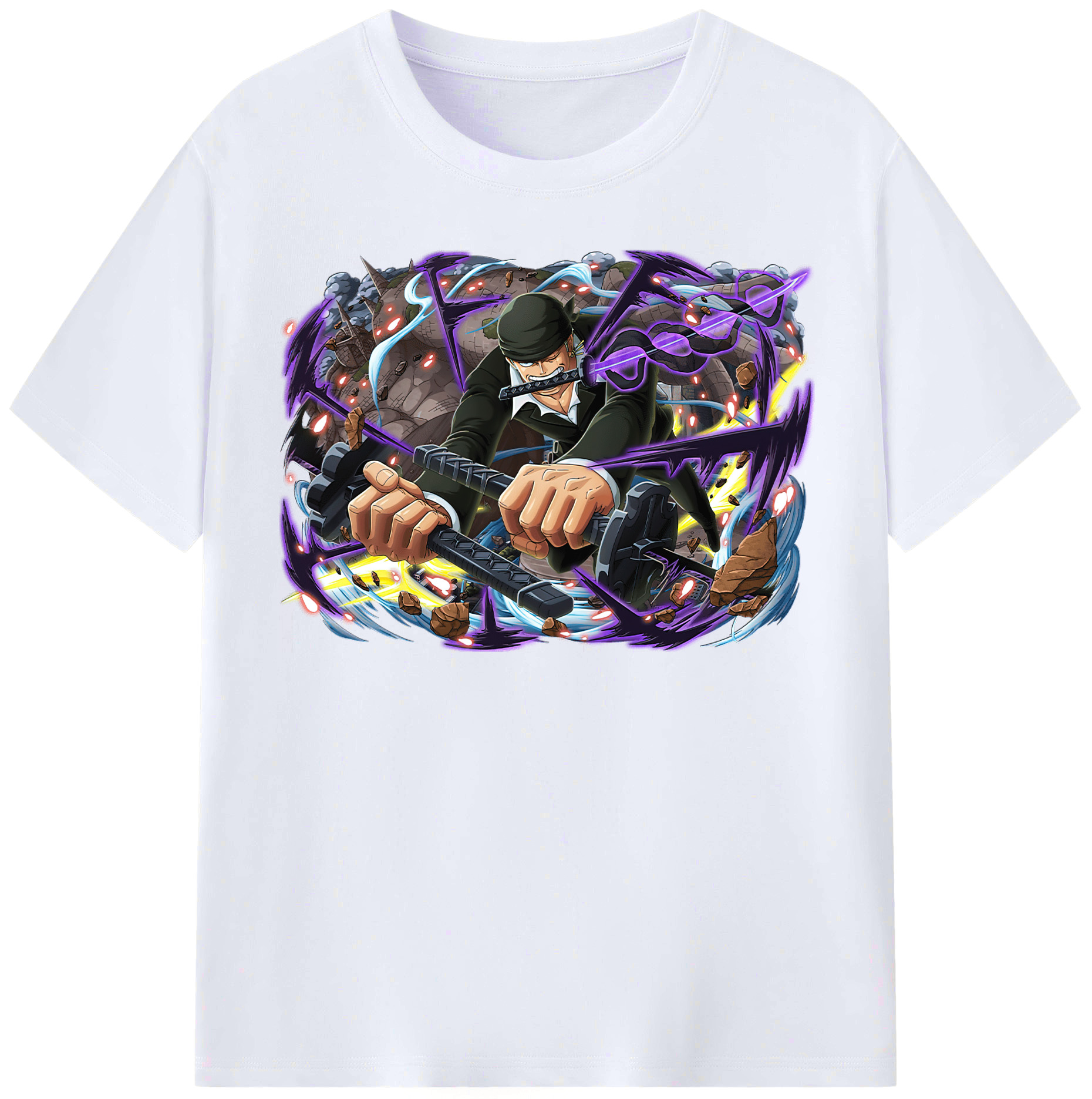 ワンピース ロロノア・ゾロ ONE PIECE Roronoa Zoro レディースカジュアルプリントTシャツ（綿100％）