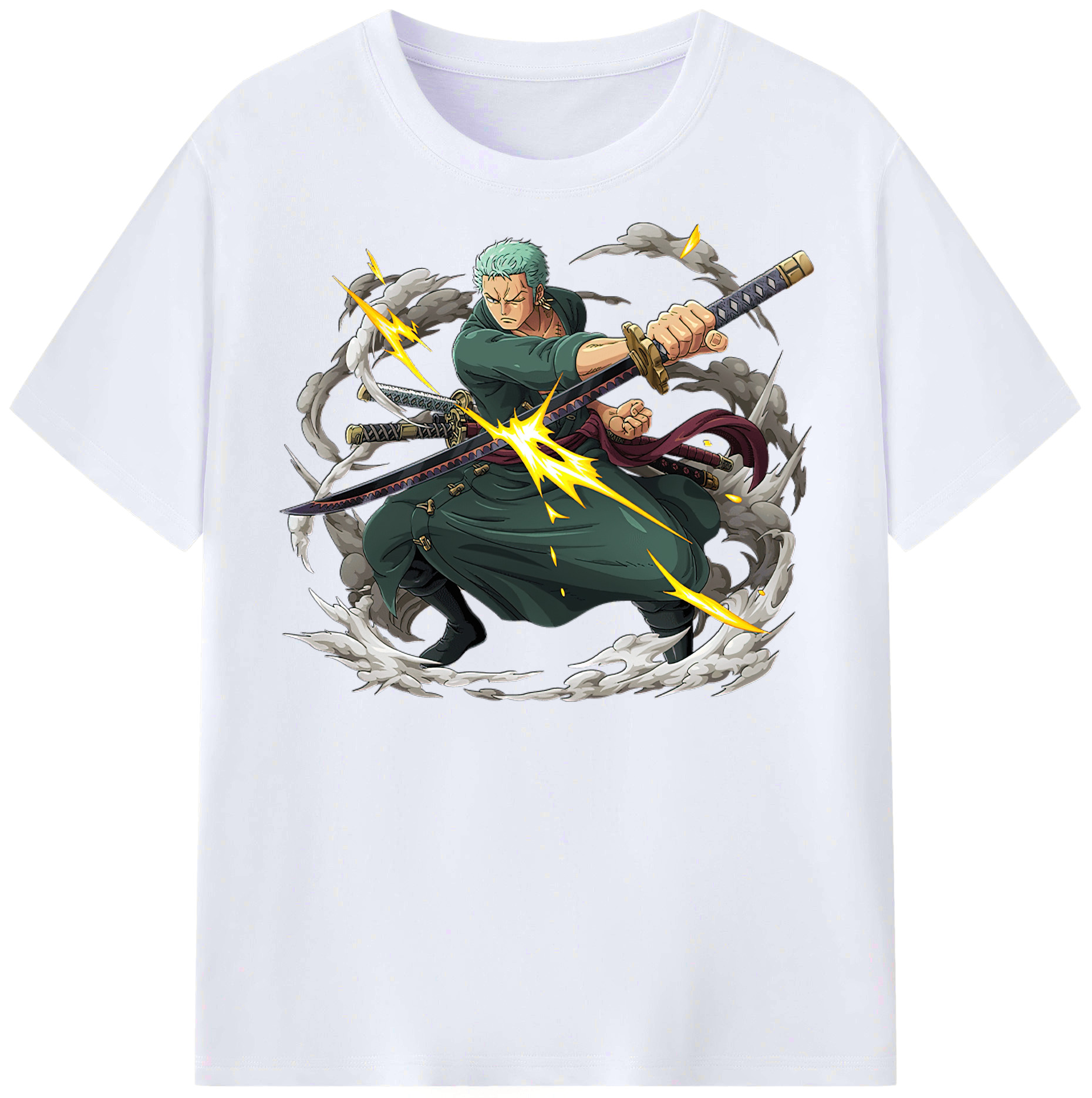 ワンピース ロロノア・ゾロ ONE PIECE Roronoa Zoro レディースカジュアルプリントTシャツ（綿100％）