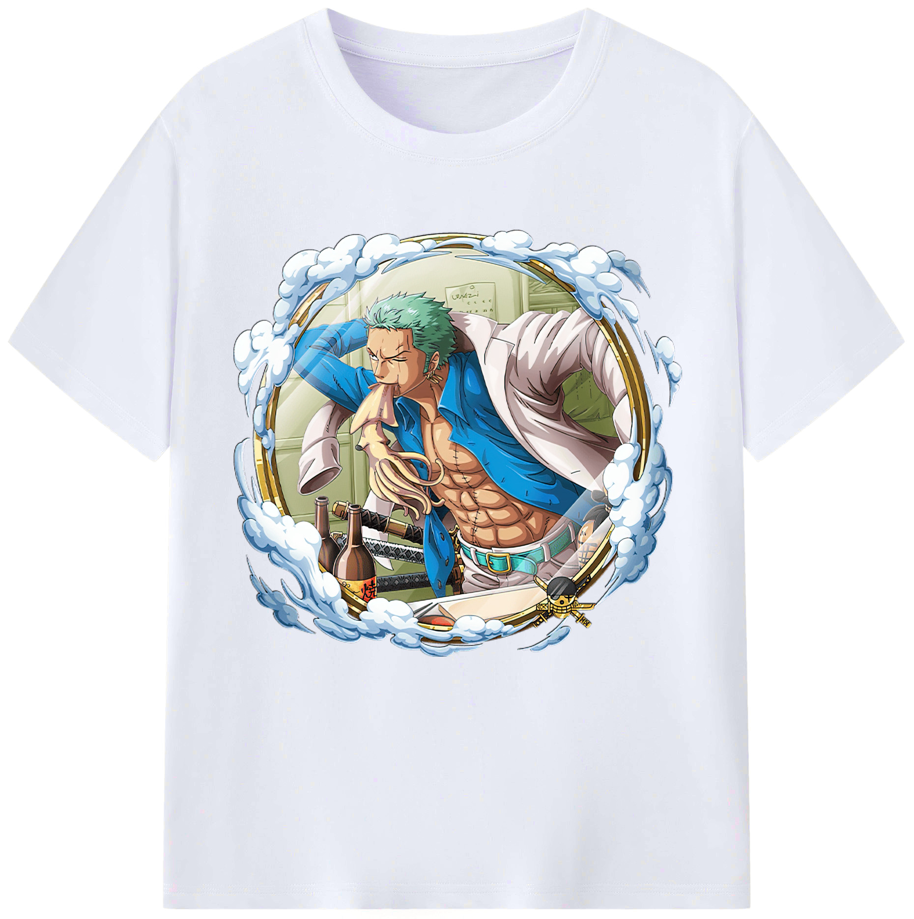 ワンピース ロロノア・ゾロ ONE PIECE Roronoa Zoro レディースカジュアルプリントTシャツ（綿100％）
