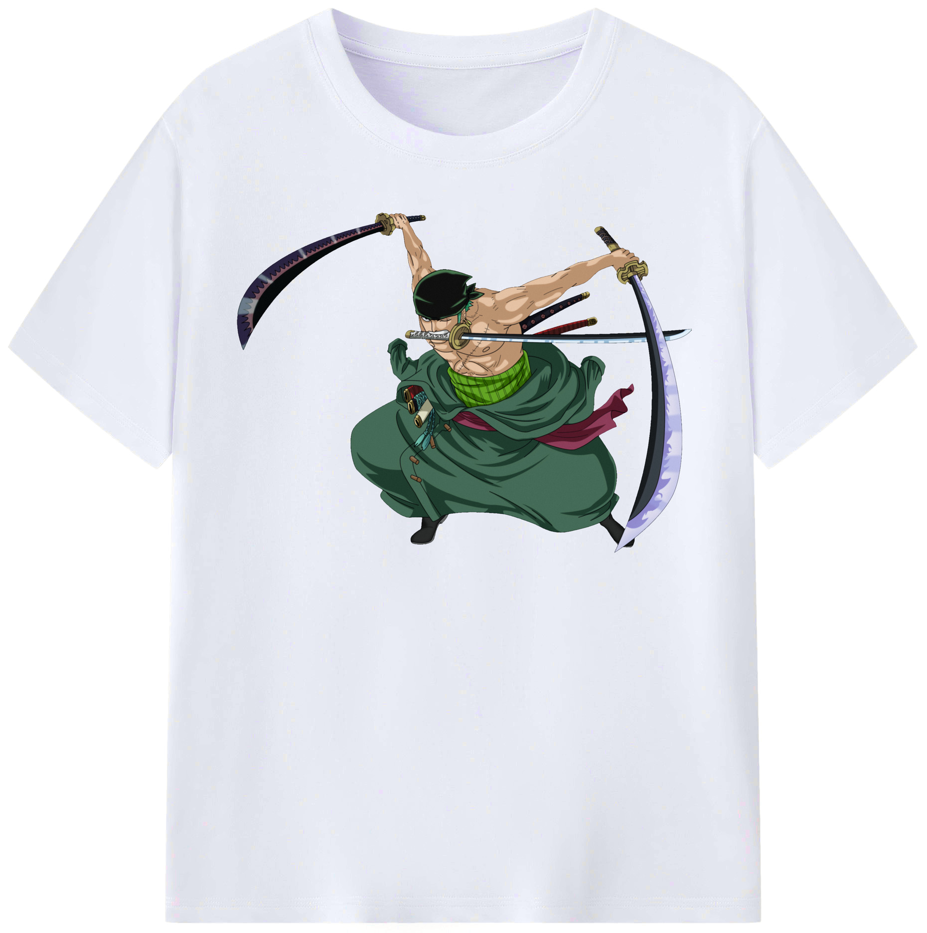 ワンピース ロロノア・ゾロ ONE PIECE Roronoa Zoro レディースカジュアルプリントTシャツ（綿100％）