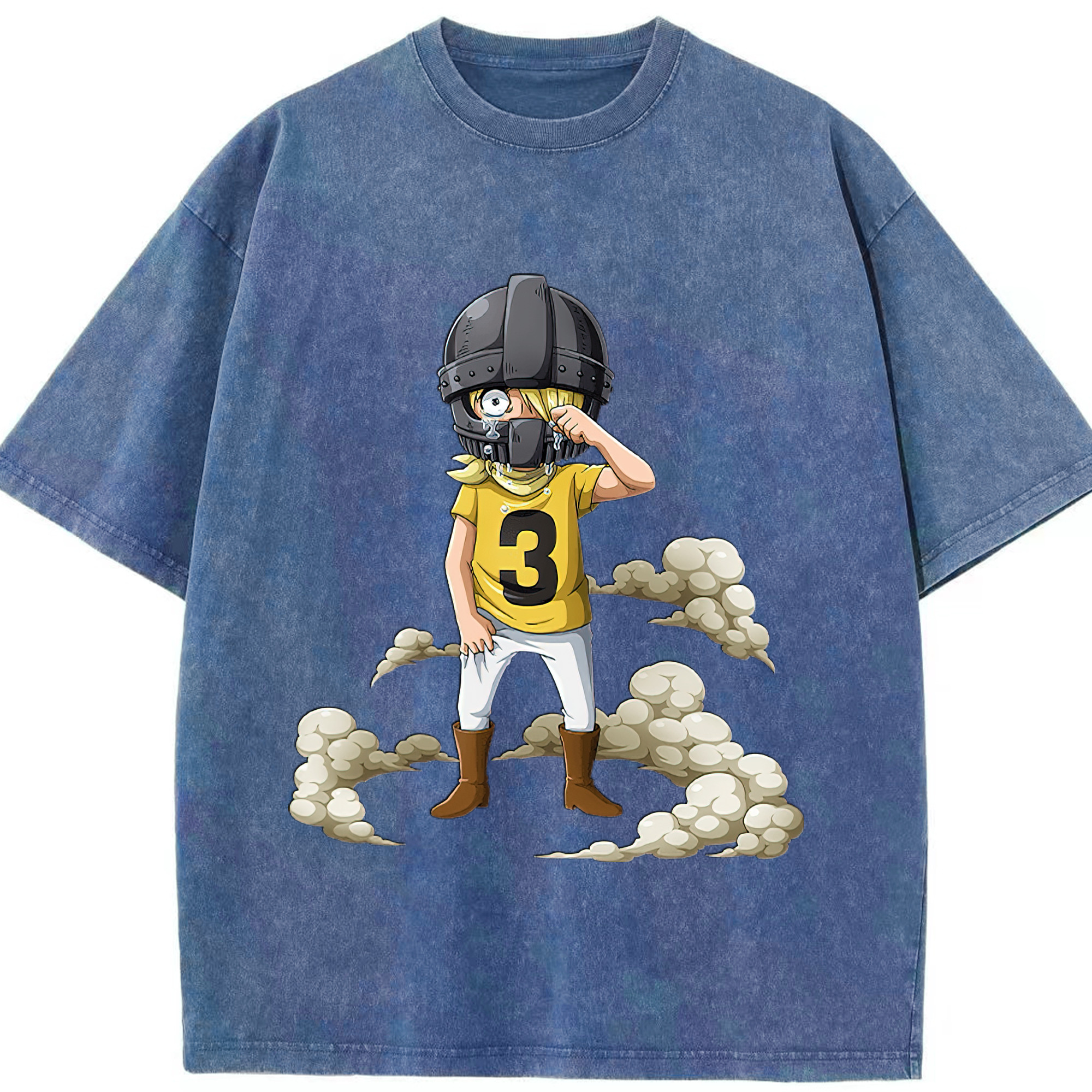 （画像用） ワンピース サンジ ONE PIECE Sanji 綿100% ヴィンテージ風 半袖Tシャツ（フロントプリント）