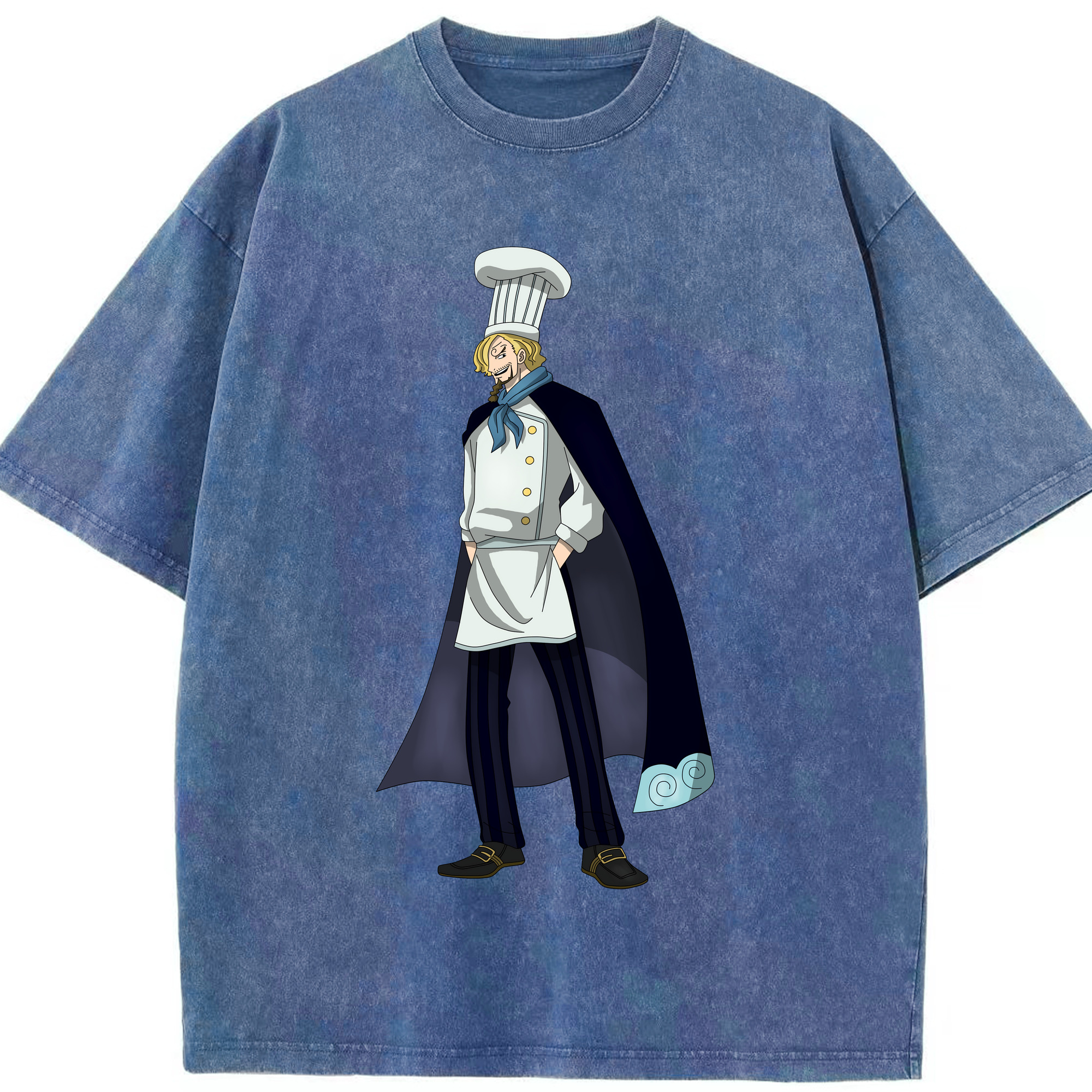 ワンピース サンジ ONE PIECE Sanji 綿100% ヴィンテージ風 半袖Tシャツ（フロントプリント）