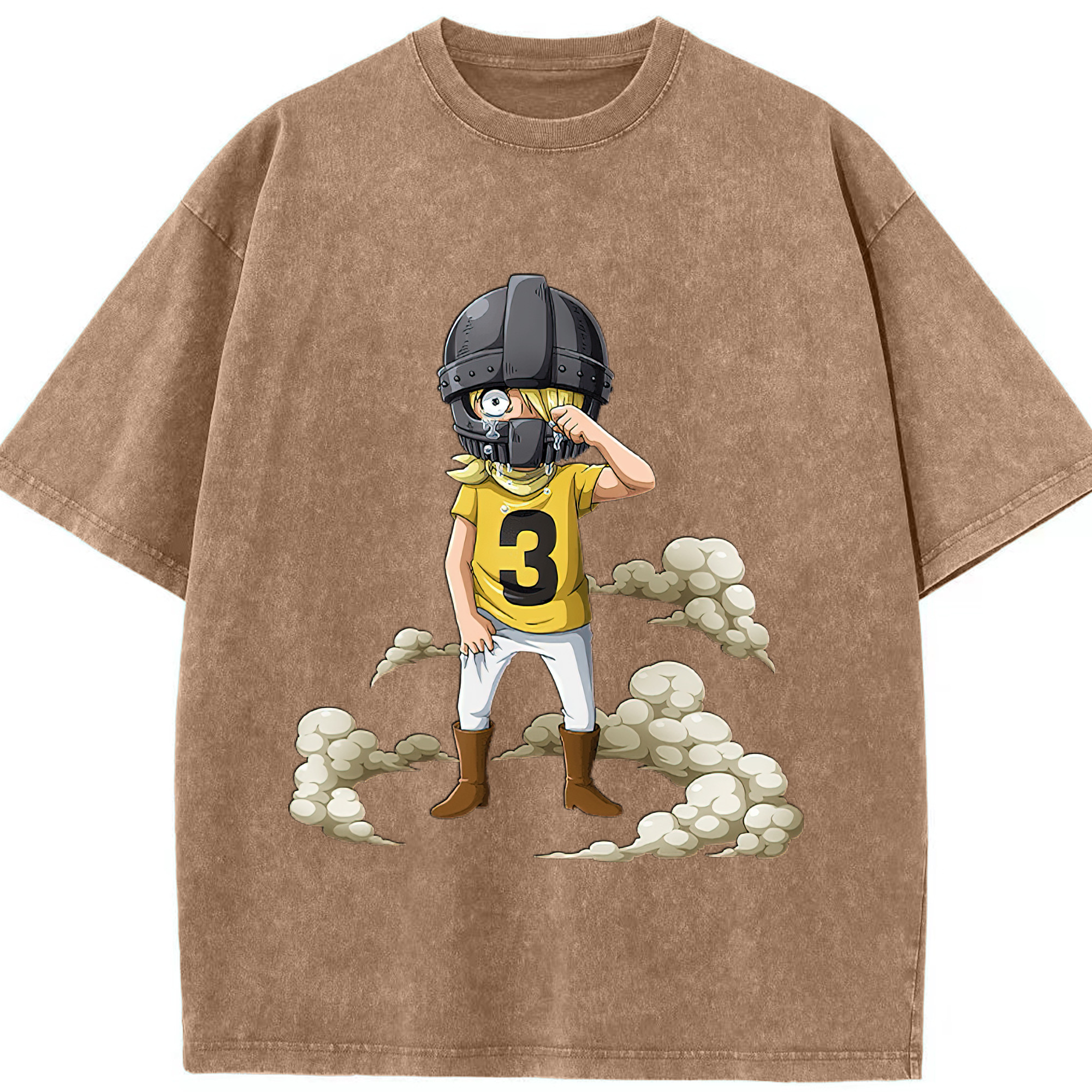 （画像用） ワンピース サンジ ONE PIECE Sanji 綿100% ヴィンテージ風 半袖Tシャツ（フロントプリント）