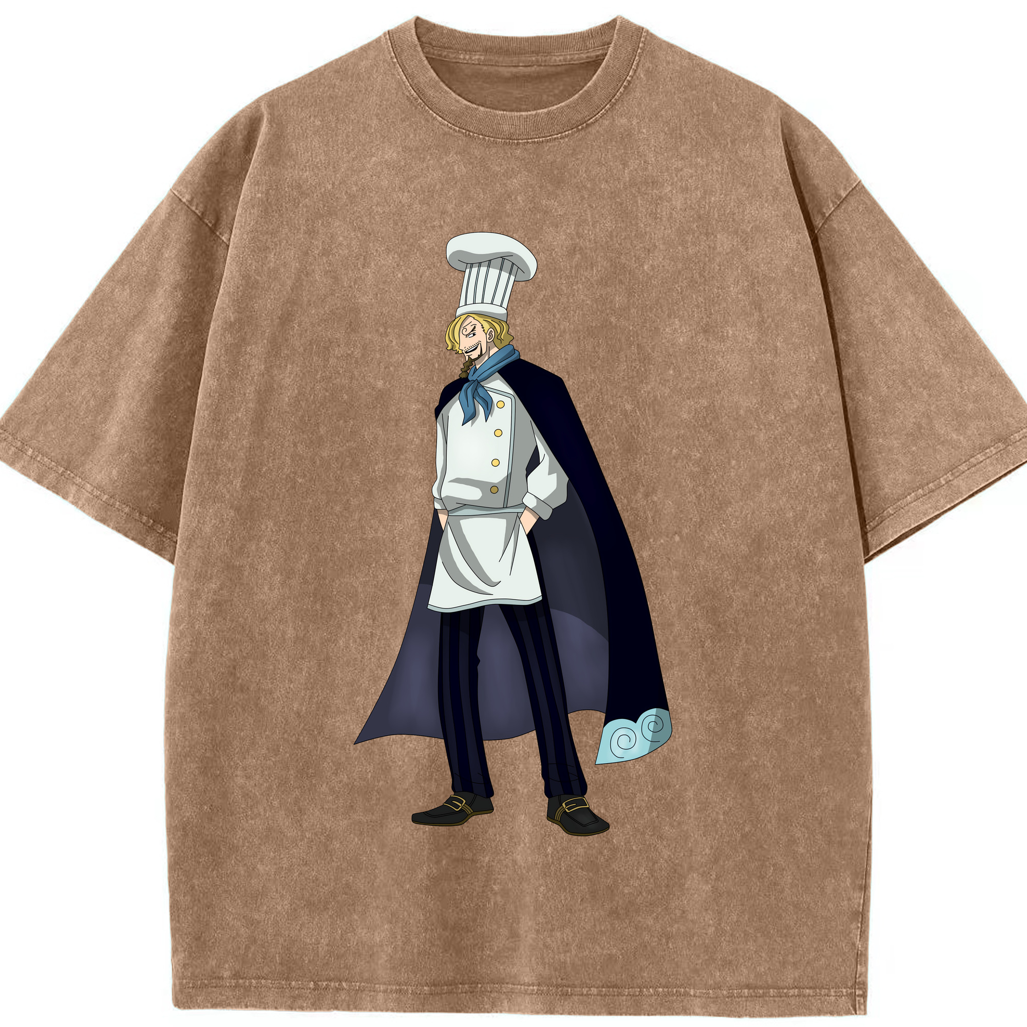 ワンピース サンジ ONE PIECE Sanji 綿100% ヴィンテージ風 半袖Tシャツ（フロントプリント）