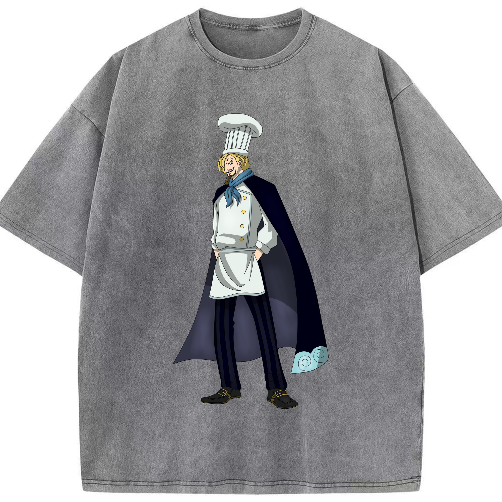 ワンピース サンジ ONE PIECE Sanji 綿100% ヴィンテージ風 半袖Tシャツ（フロントプリント）
