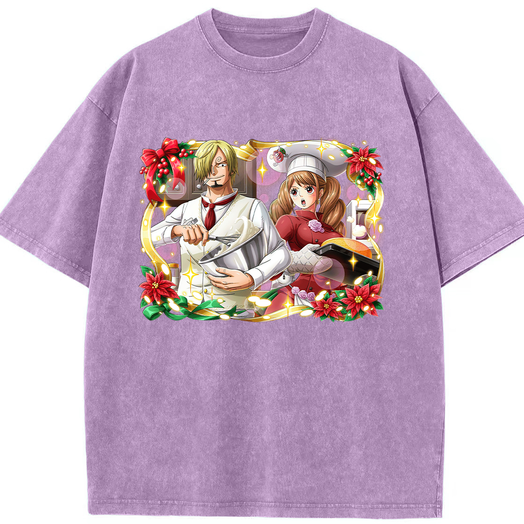 ワンピース サンジ ONE PIECE Sanji 綿100% ヴィンテージ風 半袖Tシャツ（フロントプリント）