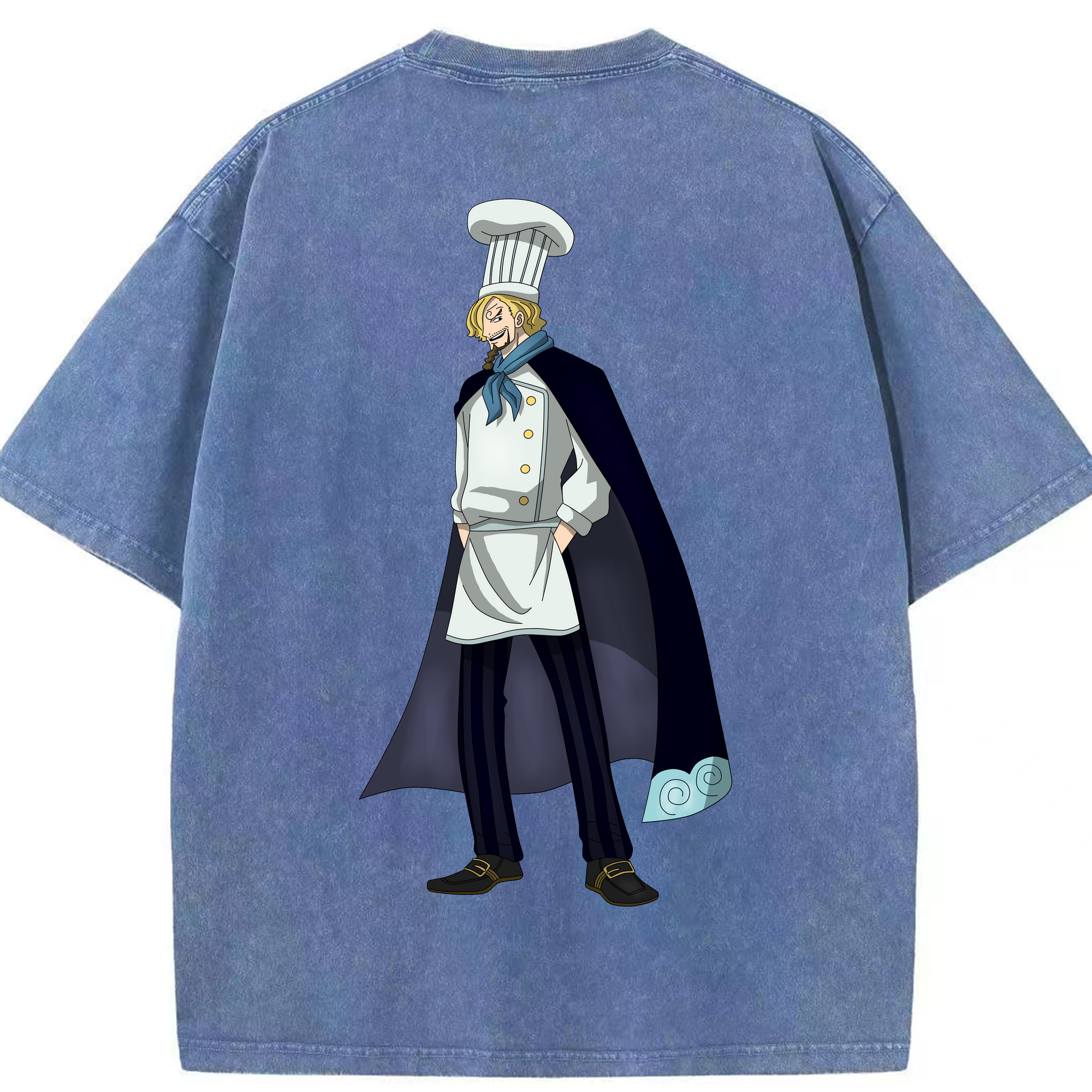 ワンピース サンジ ONE PIECE Sanji 綿100% ヴィンテージ風 半袖Tシャツ（背面プリント）