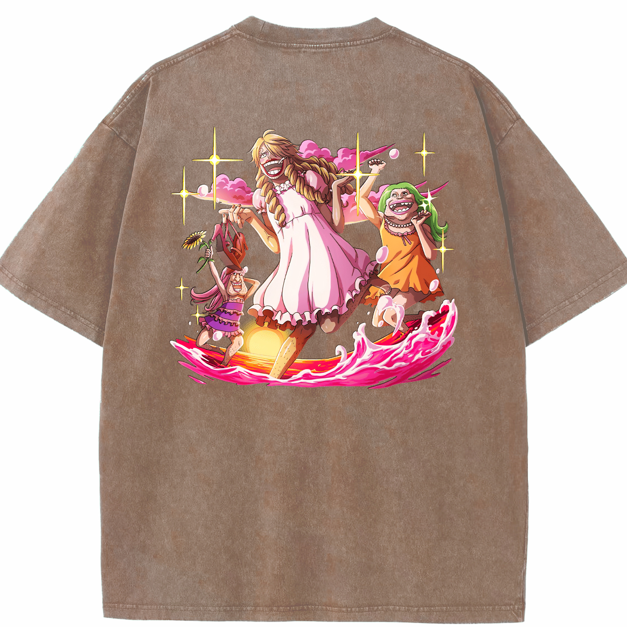 ワンピース サンジ ONE PIECE Sanji 綿100% ヴィンテージ風 半袖Tシャツ（背面プリント）