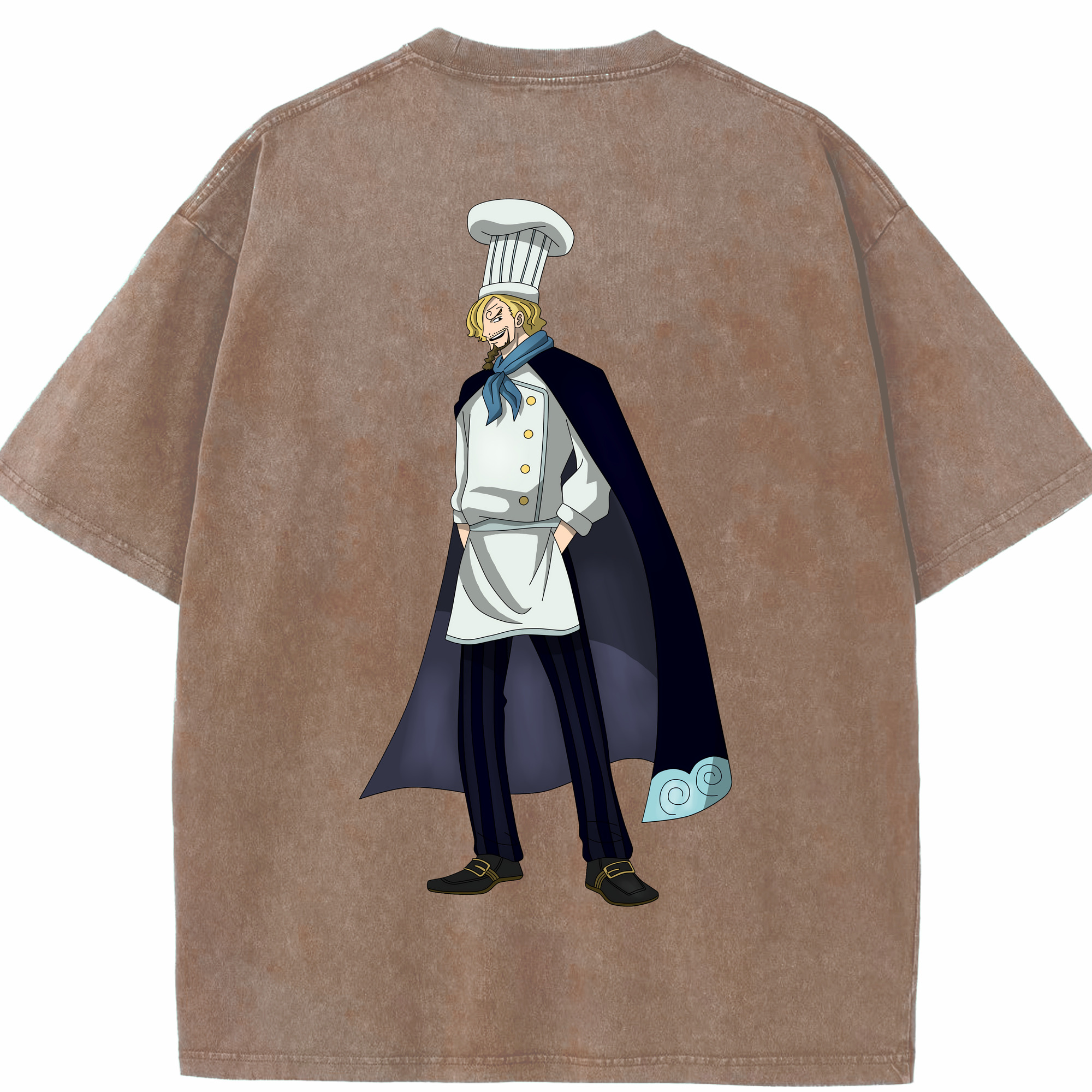 ワンピース サンジ ONE PIECE Sanji 綿100% ヴィンテージ風 半袖Tシャツ（背面プリント）