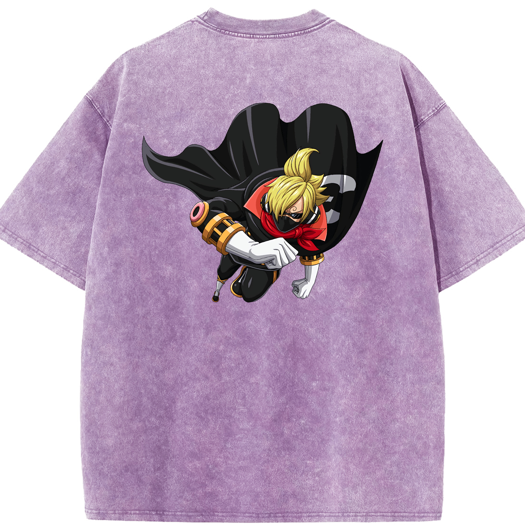 ワンピース サンジ ONE PIECE Sanji 綿100% ヴィンテージ風 半袖Tシャツ（背面プリント）