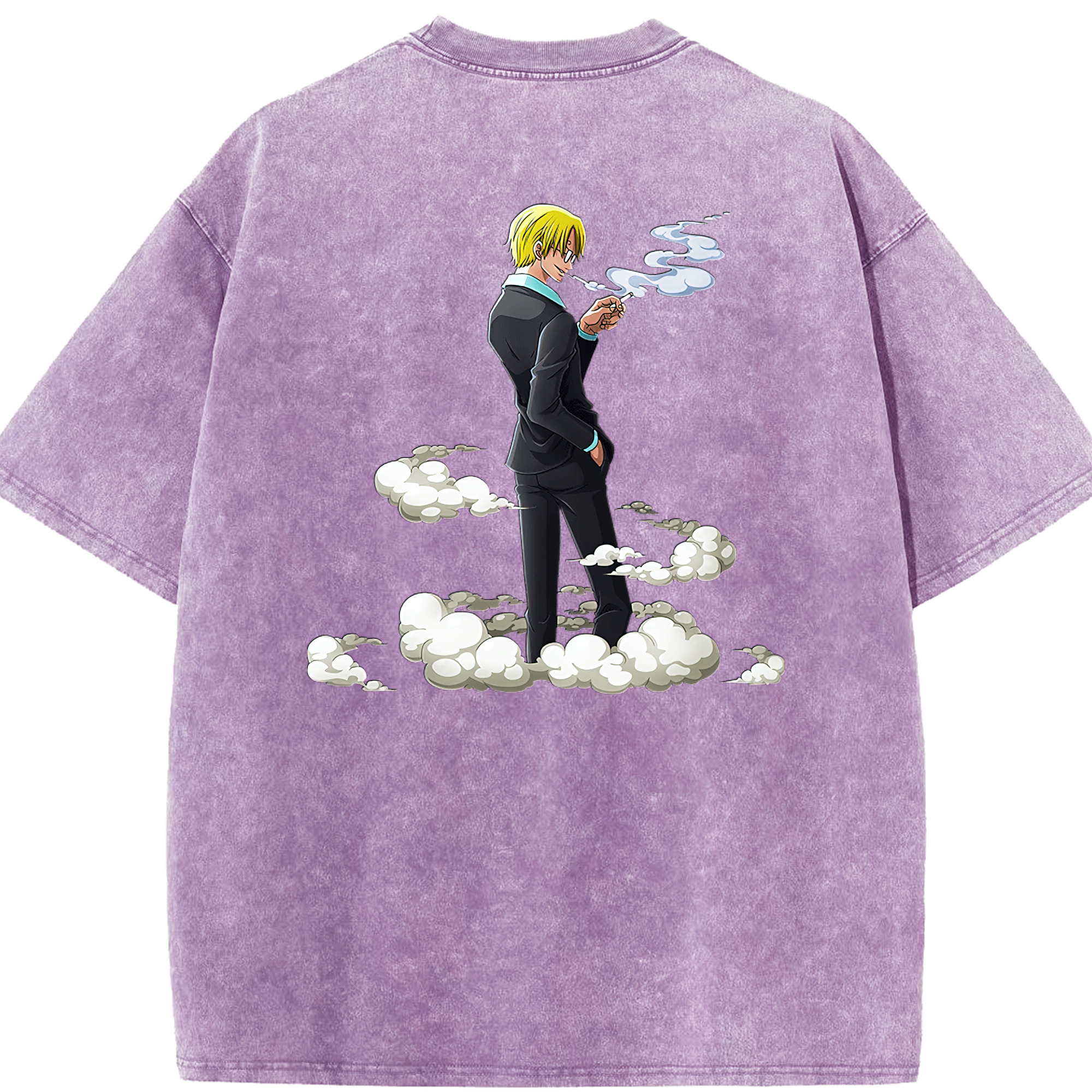 ワンピース サンジ ONE PIECE Sanji 綿100% ヴィンテージ風 半袖Tシャツ（背面プリント）