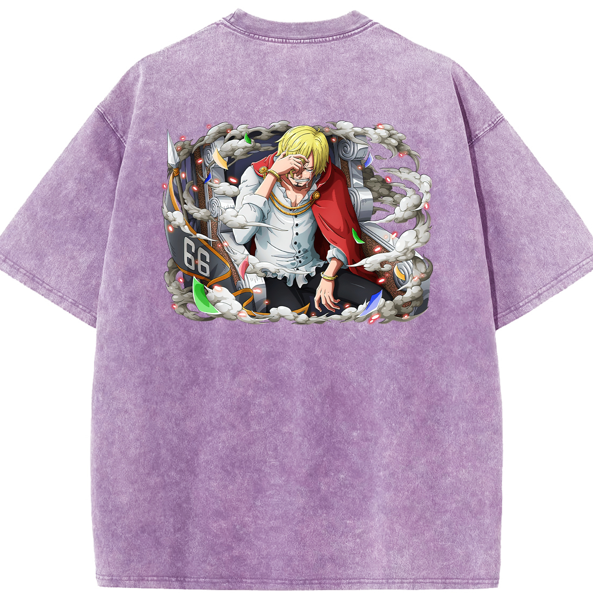 ワンピース サンジ ONE PIECE Sanji 綿100% ヴィンテージ風 半袖Tシャツ（背面プリント）