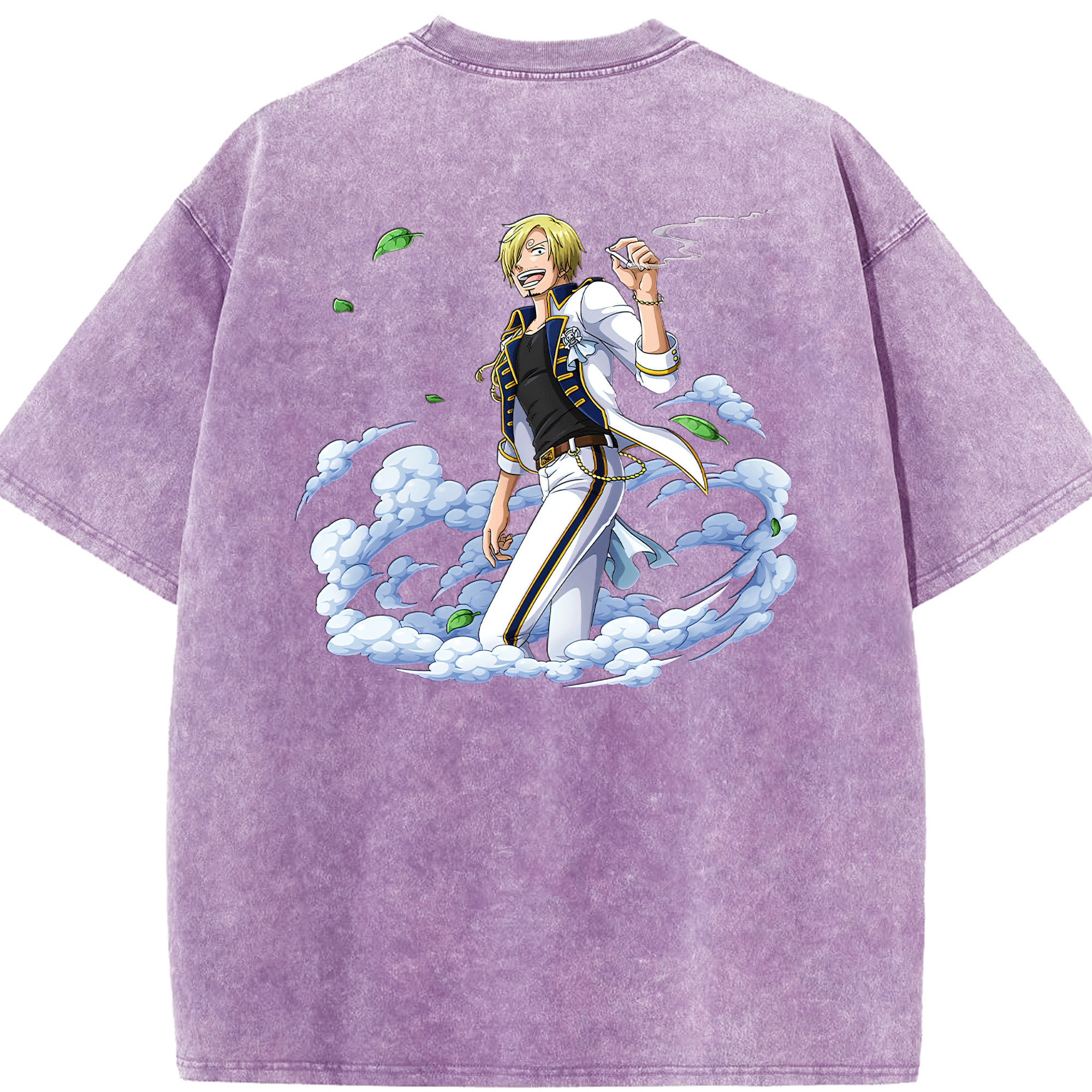 ワンピース サンジ ONE PIECE Sanji 綿100% ヴィンテージ風 半袖Tシャツ（背面プリント）