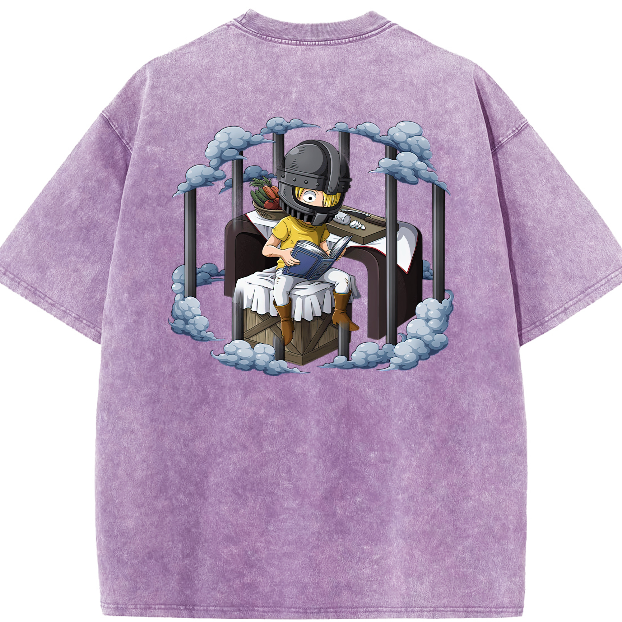 ワンピース サンジ ONE PIECE Sanji 綿100% ヴィンテージ風 半袖Tシャツ（背面プリント）