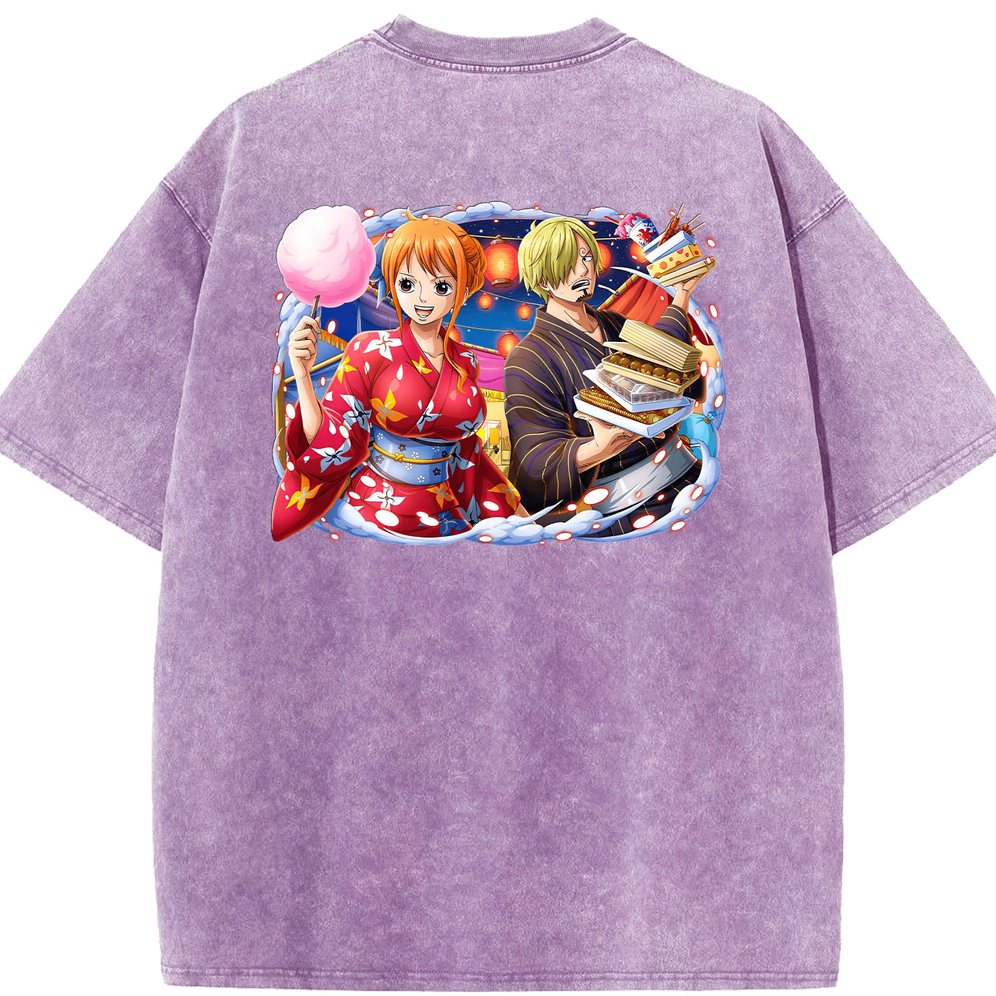 ワンピース サンジ ONE PIECE Sanji 綿100% ヴィンテージ風 半袖Tシャツ（背面プリント）