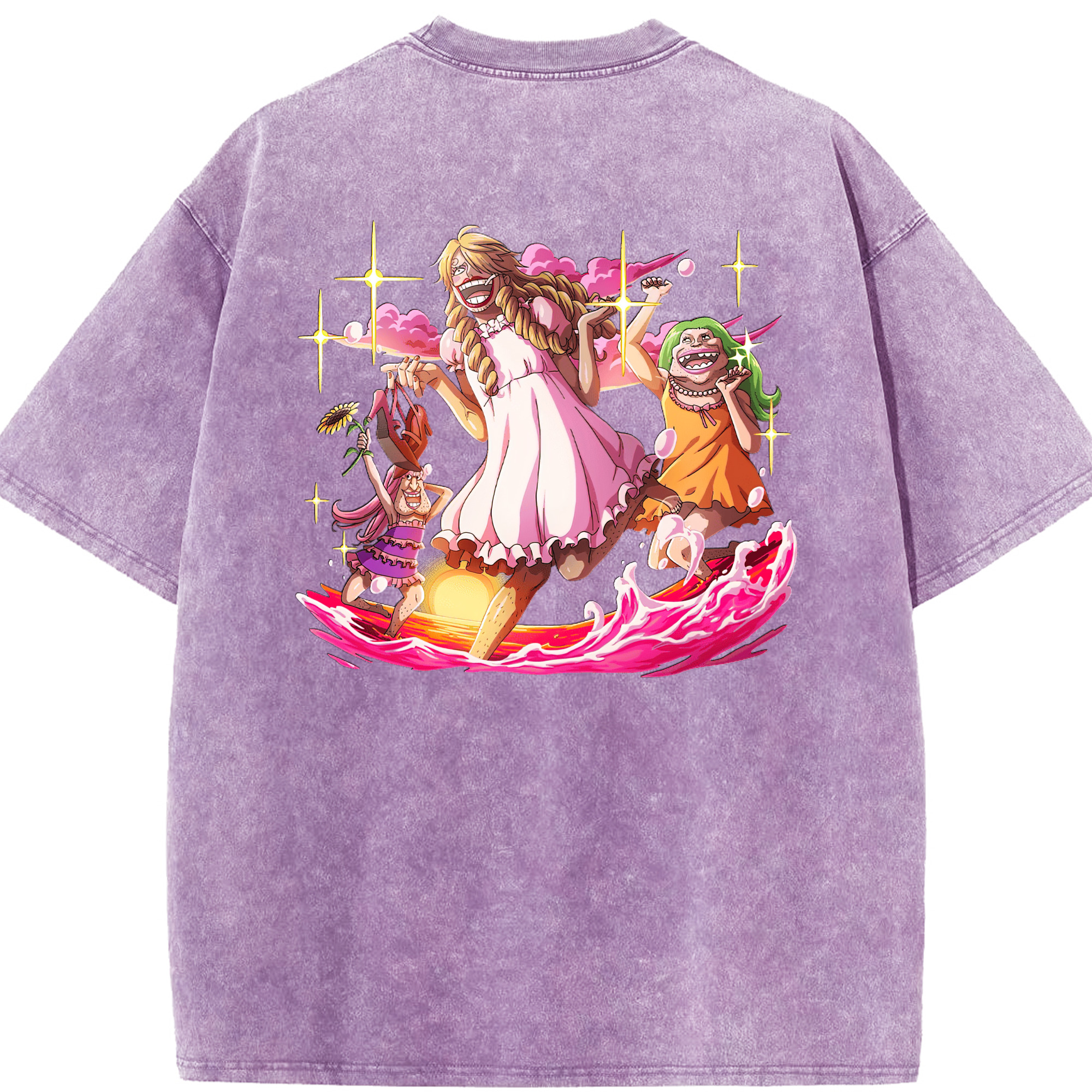 ワンピース サンジ ONE PIECE Sanji 綿100% ヴィンテージ風 半袖Tシャツ（背面プリント）